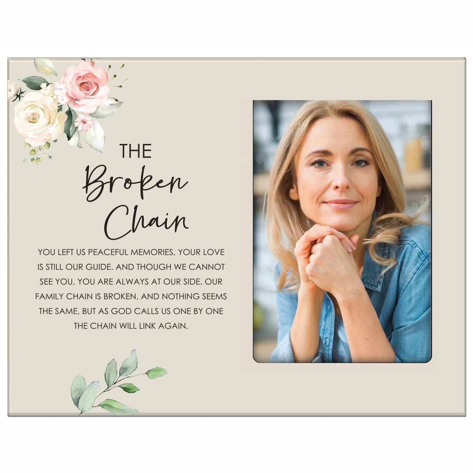 Sentimental Human Memorial Photo Frame Gift Bereavement Gift Idea - The Broken Chain - LifeSong Milestones