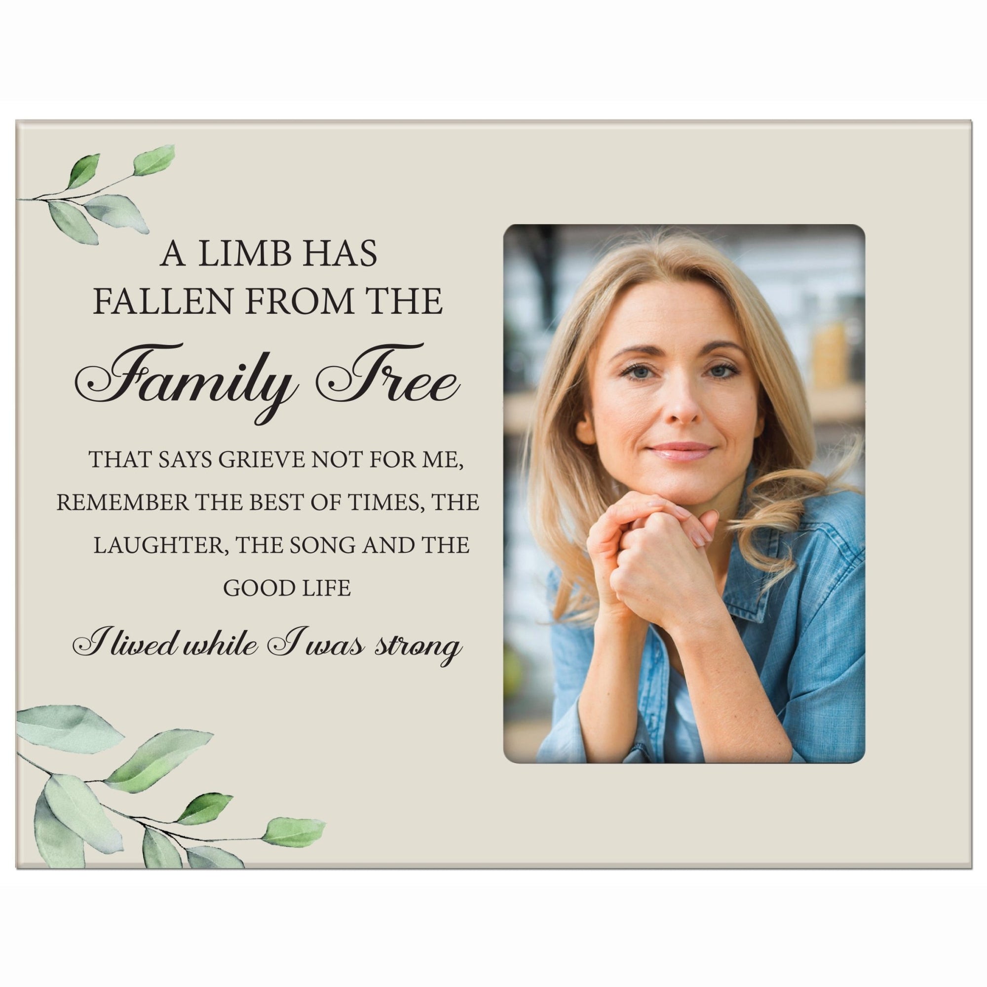 Sentimental Human Memorial Photo Frame Gift Bereavement Gift Ideas - A limb has Fallen - LifeSong Milestones