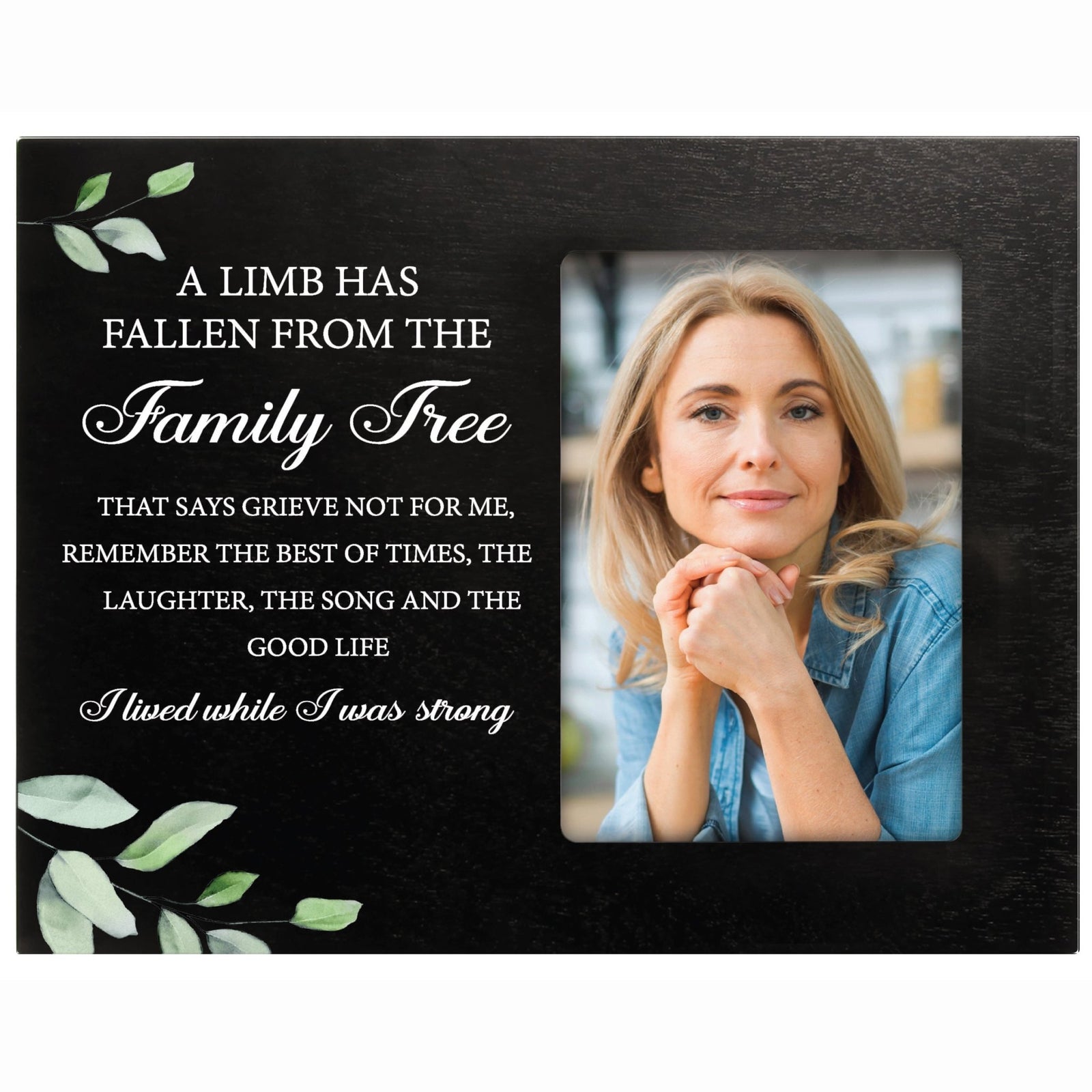 Sentimental Human Memorial Photo Frame Gift Bereavement Gift Ideas - A limb has Fallen - LifeSong Milestones