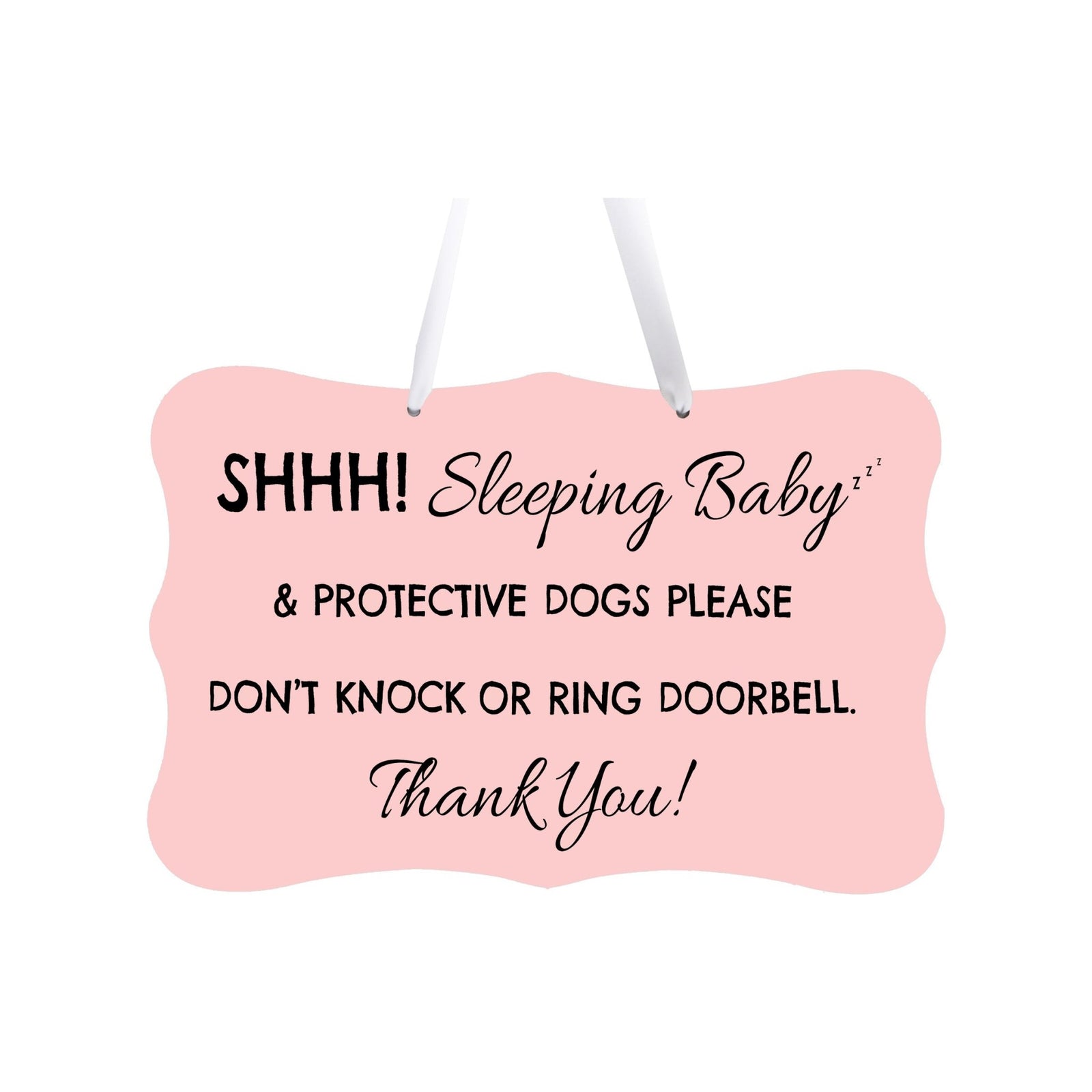 Shaped Rope Sign for Front Door Design 1 - Sleeping Baby - LifeSong Milestones