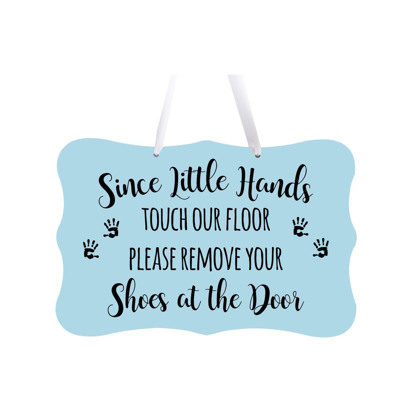 Shaped Rope Sign For New Home Design 1 - Hand Prints - LifeSong Milestones