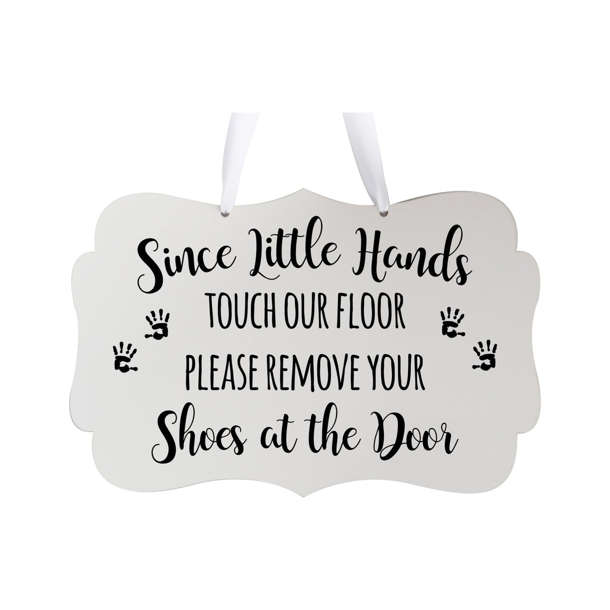 Shaped Rope Sign For New Home Design 2 - Hand Prints - LifeSong Milestones