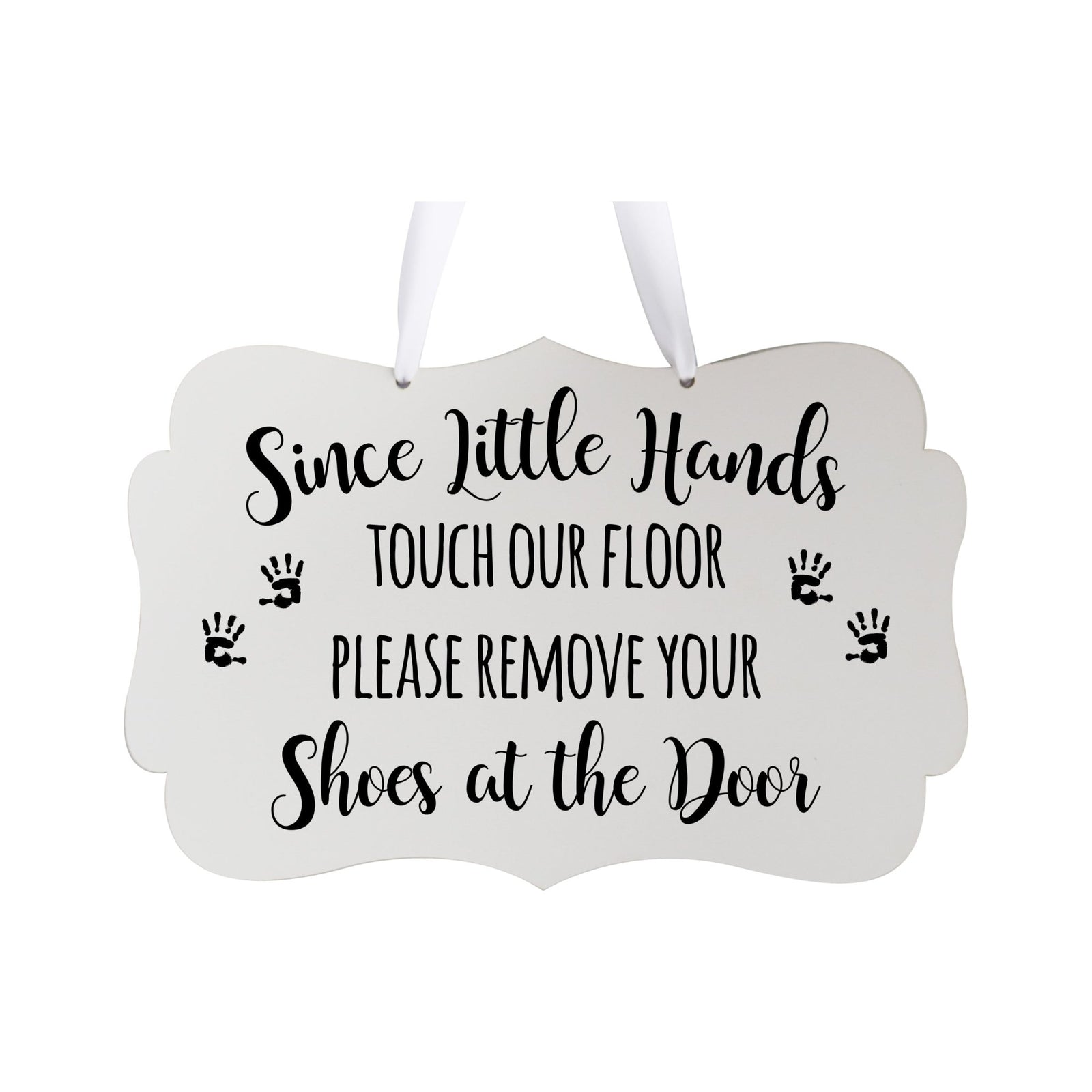 Shaped Rope Sign For New Home Design 2 - Hand Prints - LifeSong Milestones