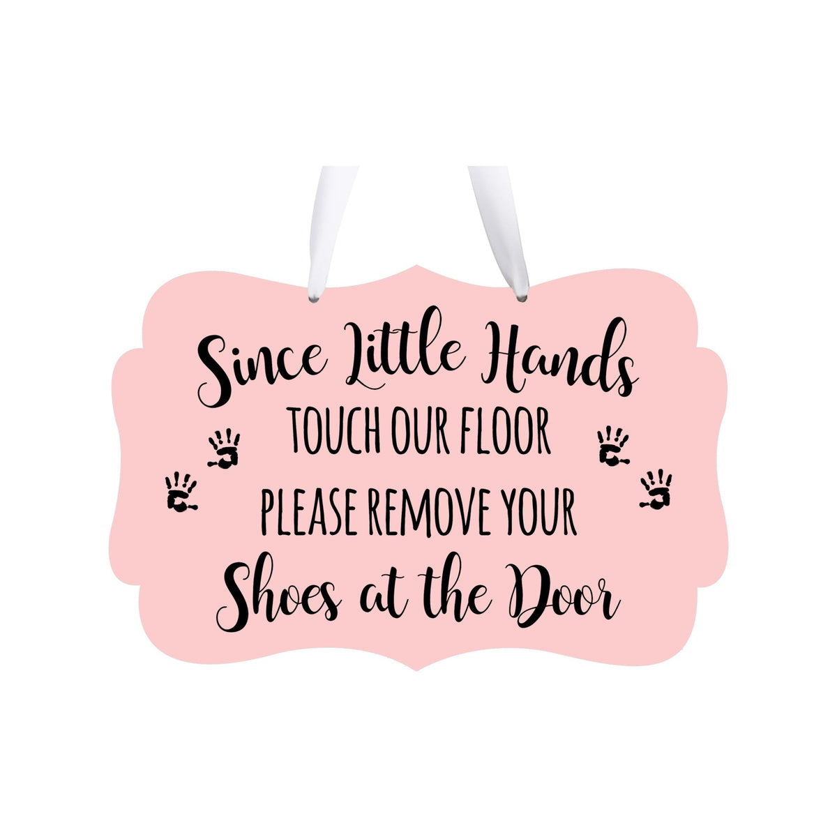 Shaped Rope Sign For New Home Design 2 - Hand Prints - LifeSong Milestones