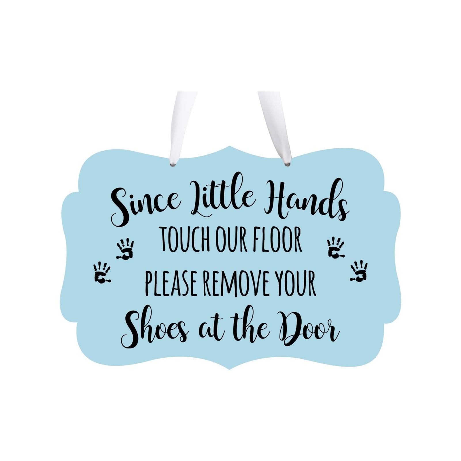 Shaped Rope Sign For New Home Design 2 - Hand Prints - LifeSong Milestones