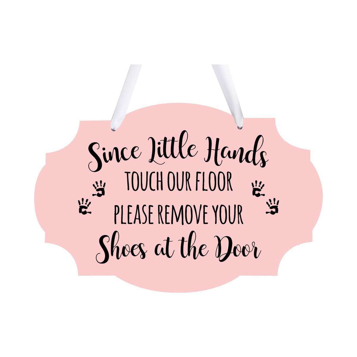 Shaped Rope Sign For New Home Design 3 - Hand Prints - LifeSong Milestones