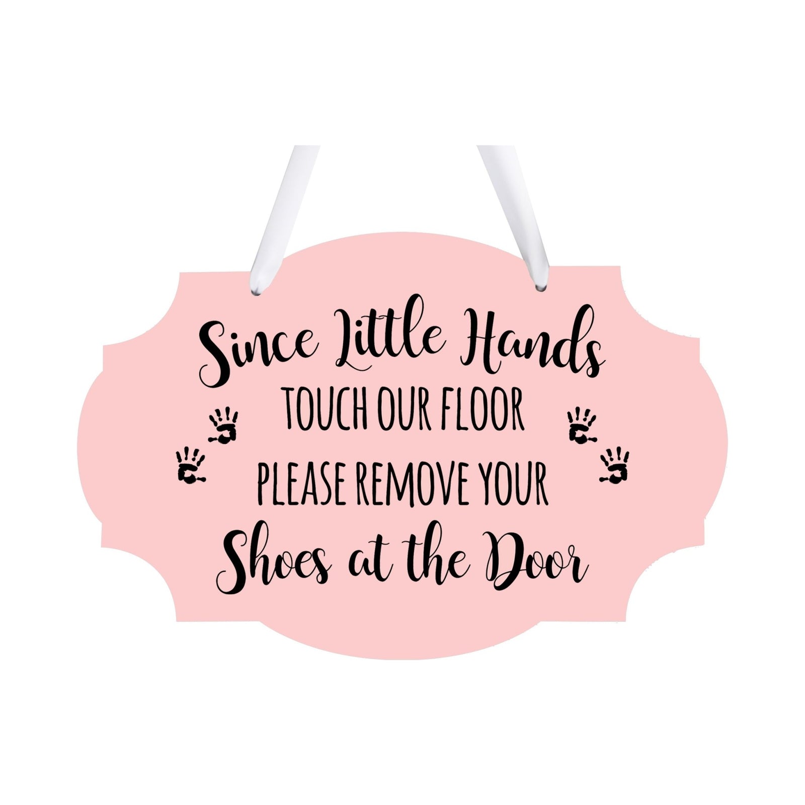Shaped Rope Sign For New Home Design 3 - Hand Prints - LifeSong Milestones