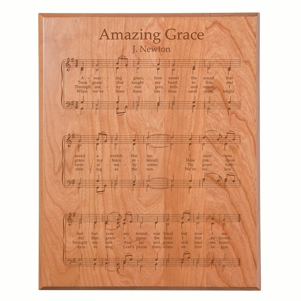 Sheet Music Wall Art Decor Plaque 12x15 - Amazing Grace - LifeSong Milestones