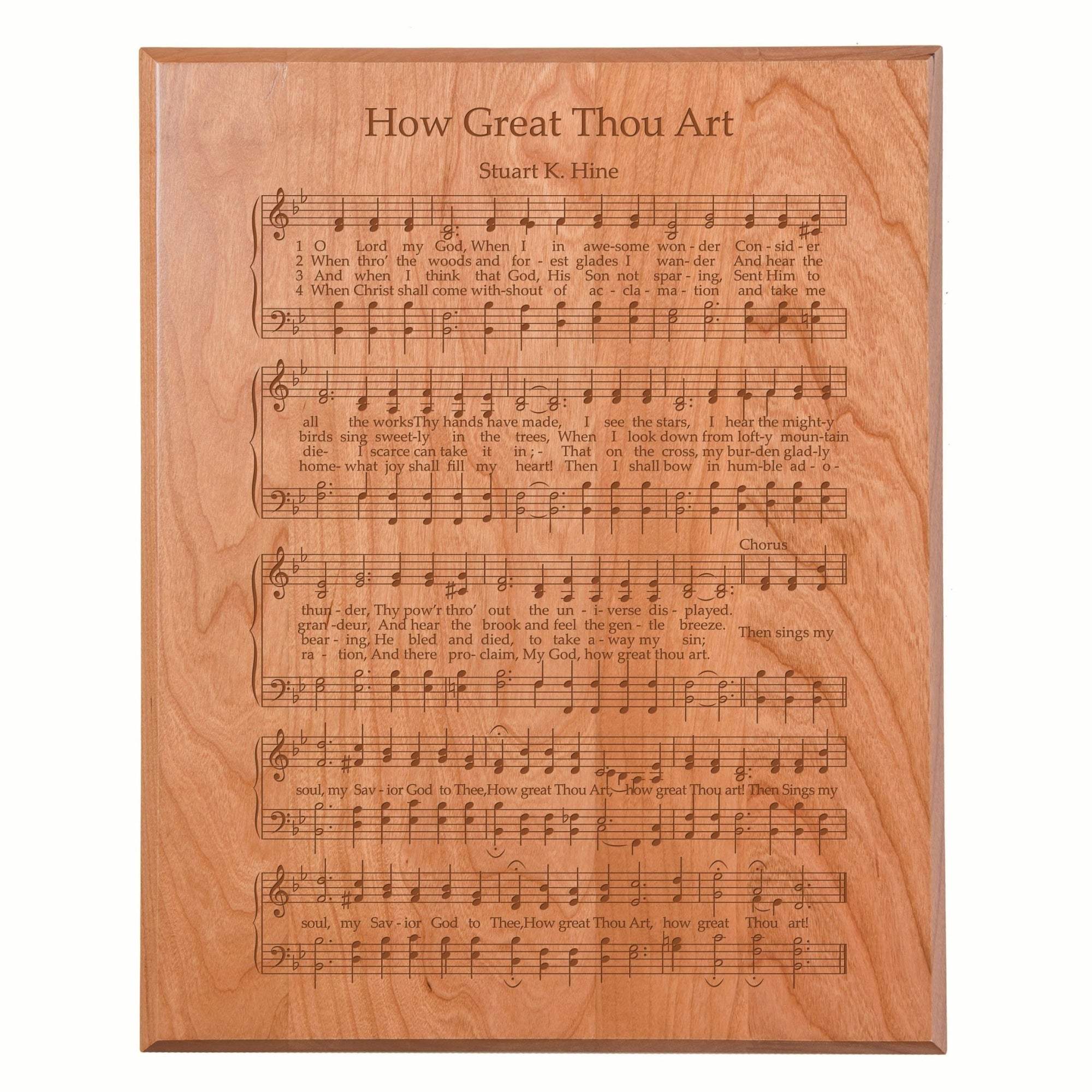 Sheet Music Wall Art Decor Plaque 12x15 - How Great Thou Art - LifeSong Milestones