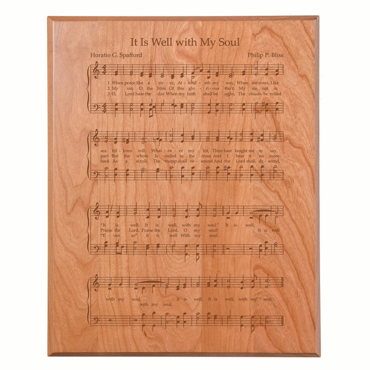 Sheet Music Wall Art Decor Plaque 12x15 - It Is Well With My Soul - LifeSong Milestones