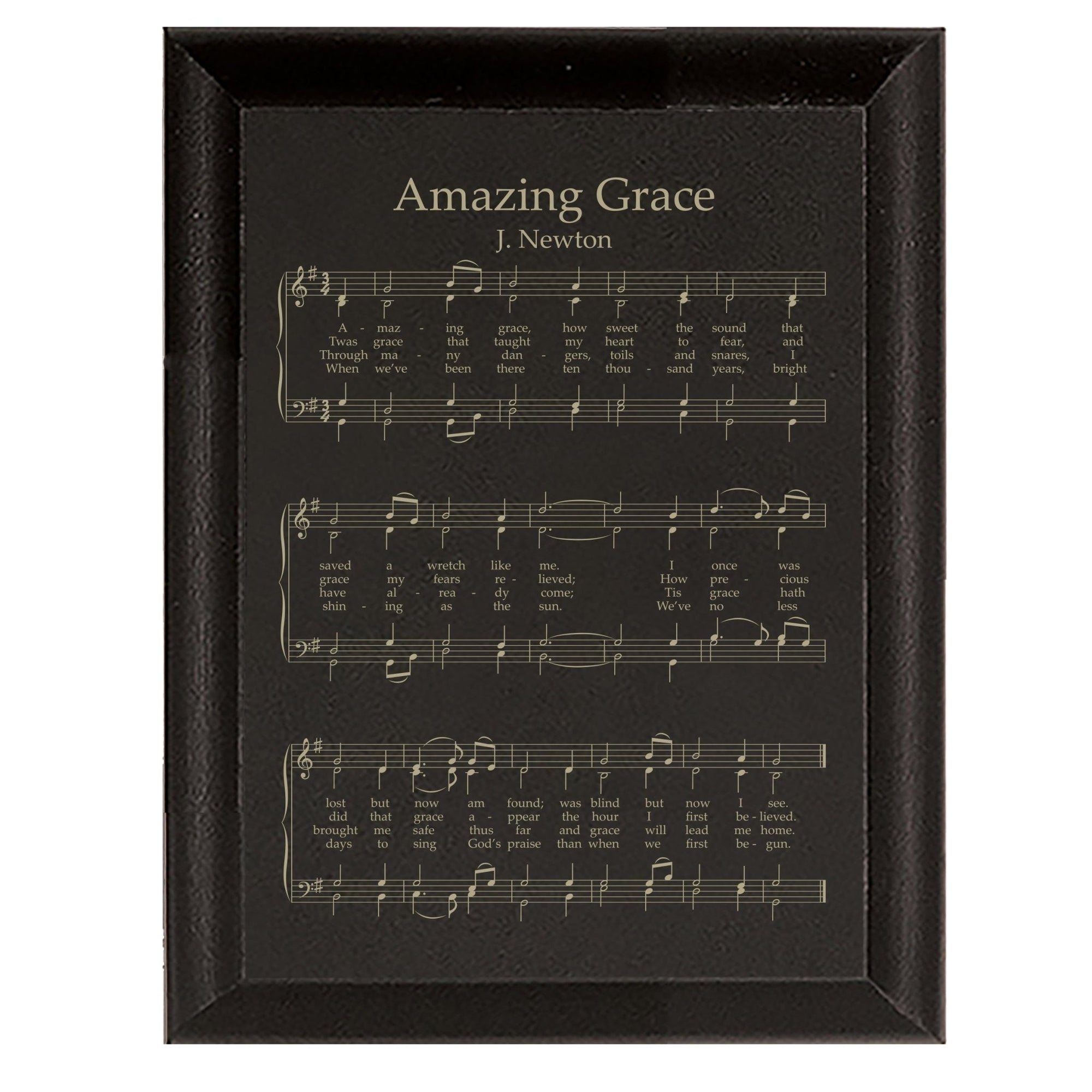 Sheet Music Wall Art Decor Plaque 9x12 - Amazing Grace - LifeSong Milestones