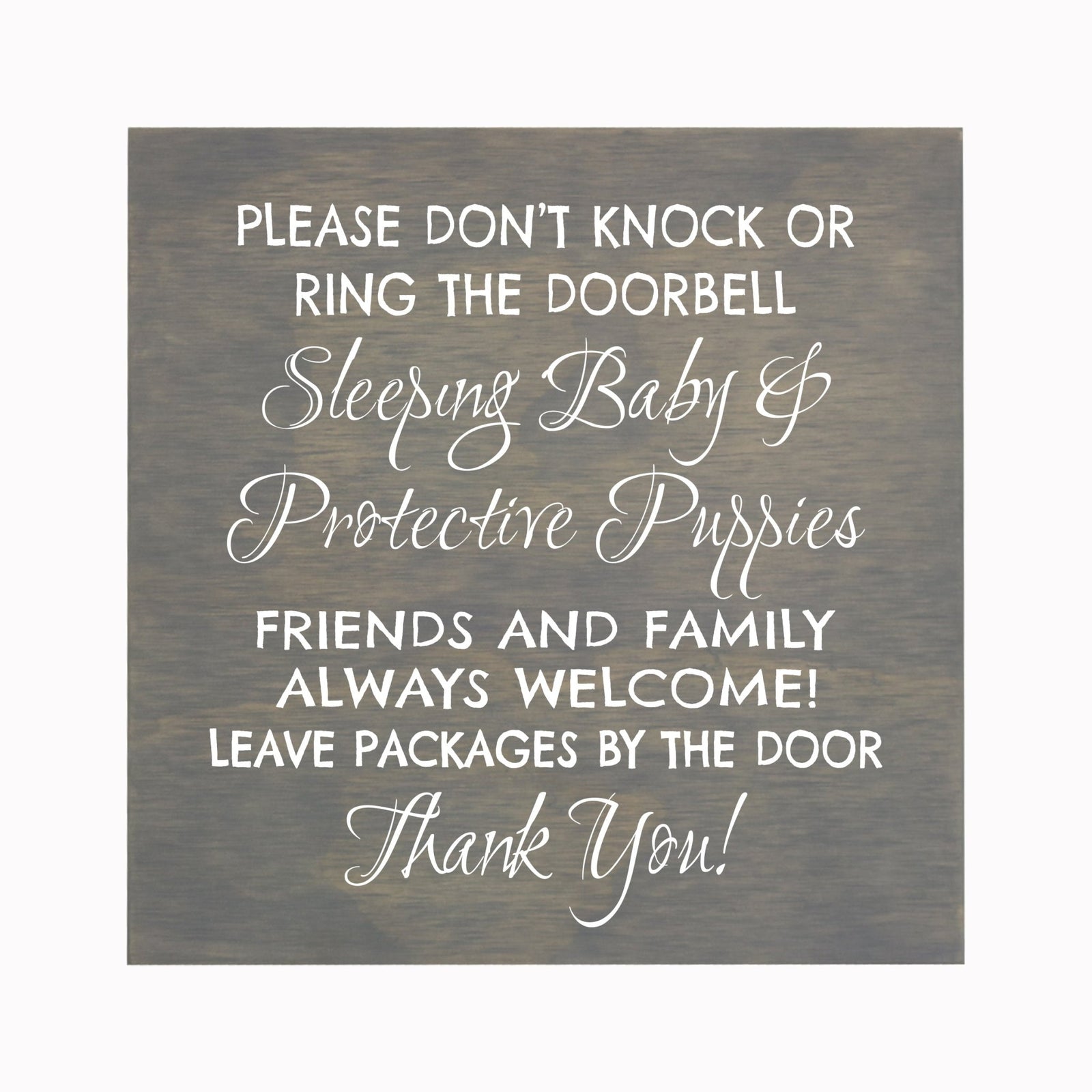 Sleeping Baby Rope Sign for Front Door - Friends and Family - LifeSong Milestones