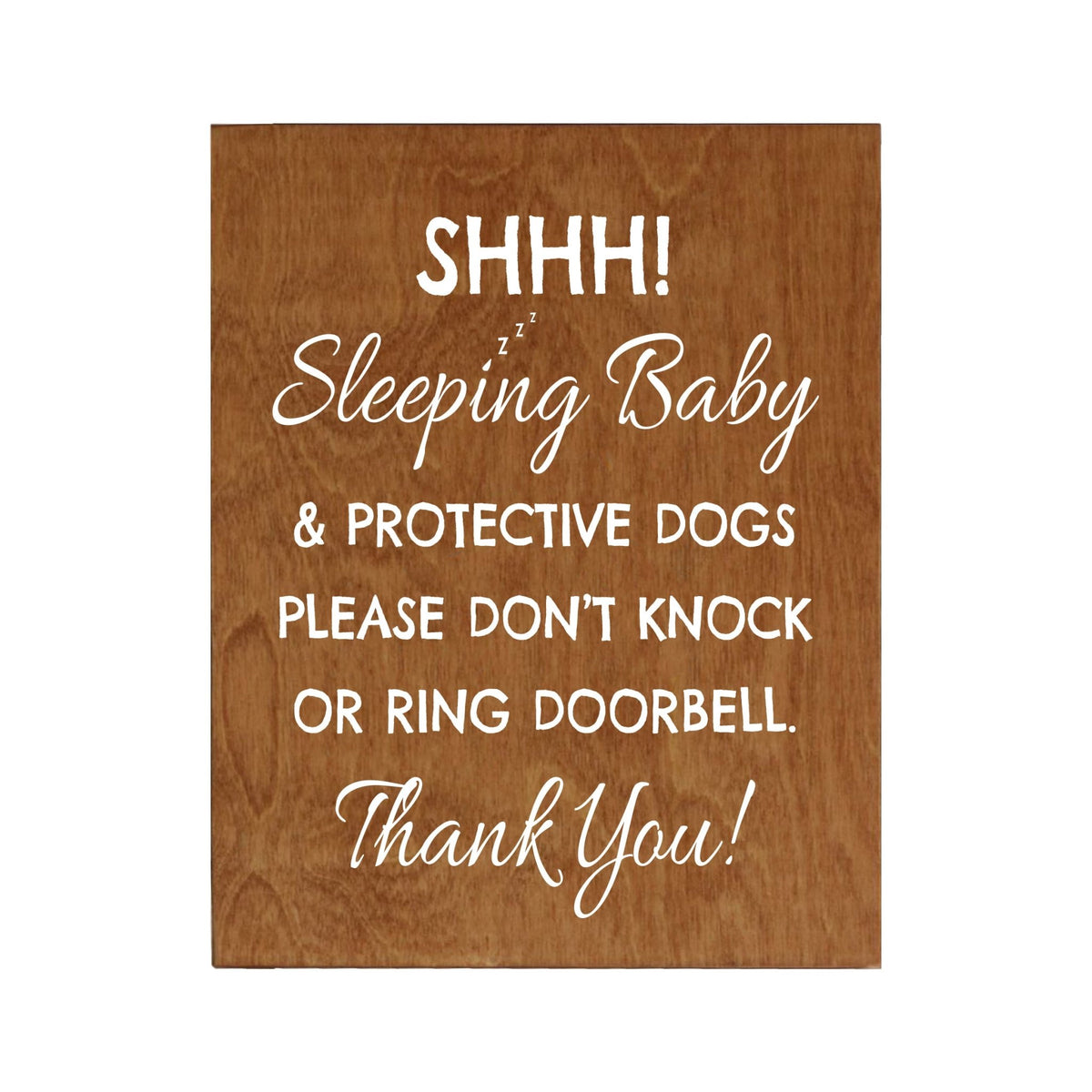 Sleeping Baby Sign for Front Door - Sleeping Baby - LifeSong Milestones