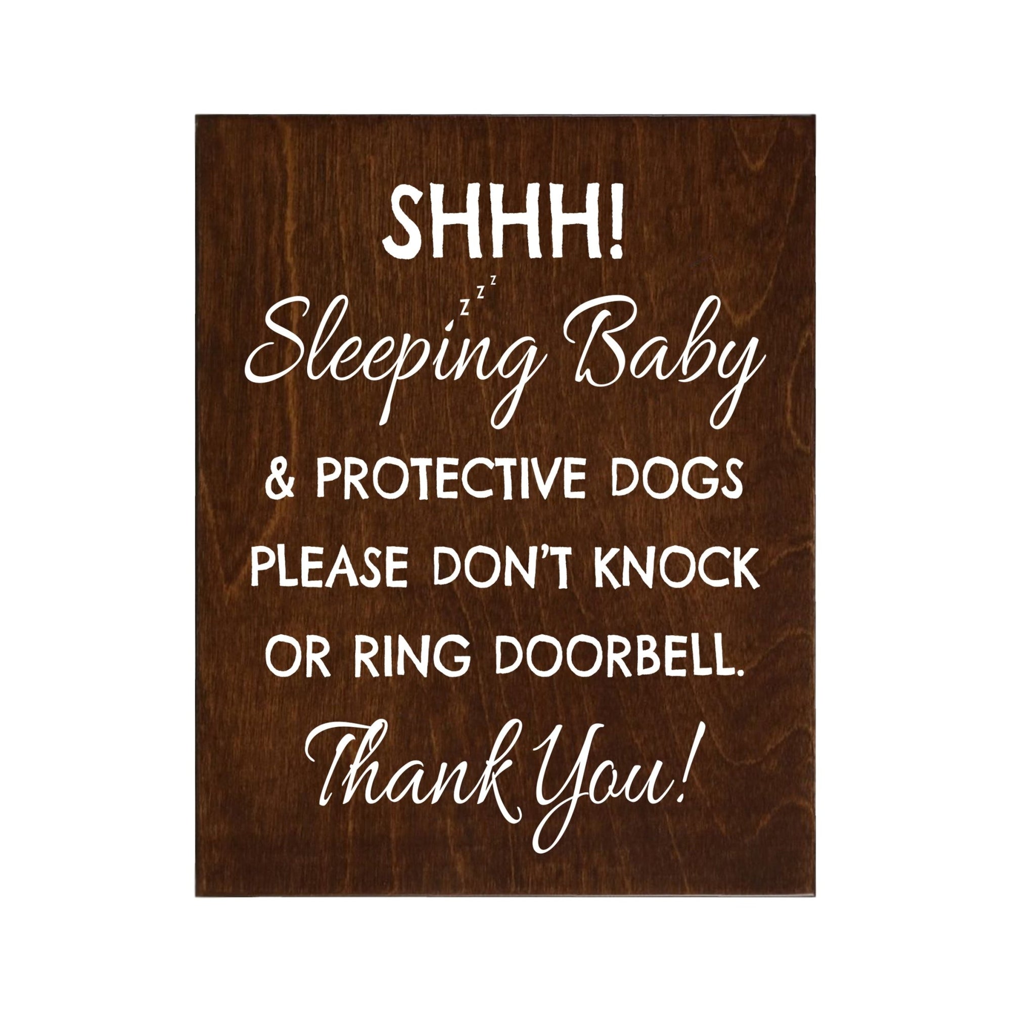 Sleeping Baby Sign for Front Door - Sleeping Baby - LifeSong Milestones