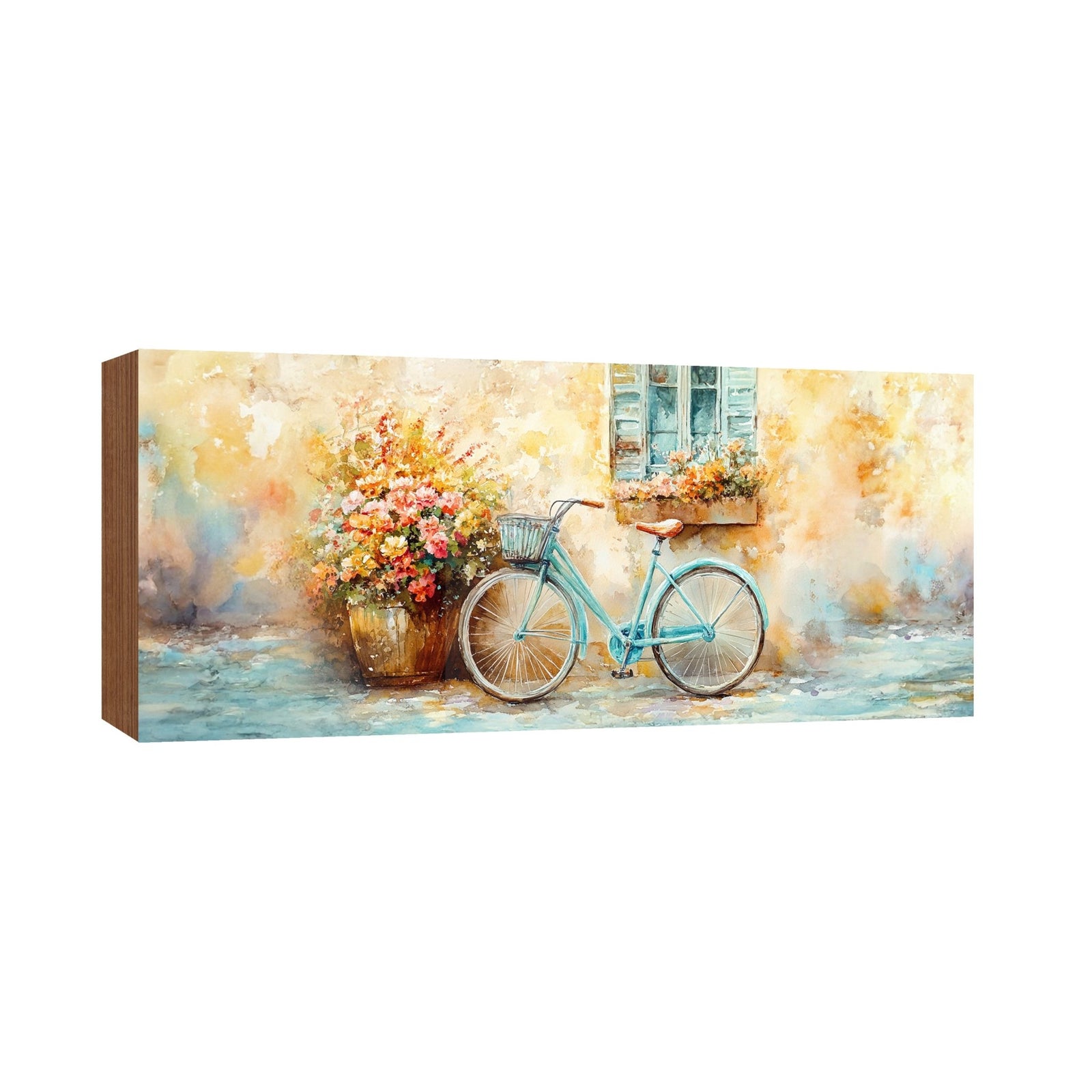 Spring Bike Shelf Sitter - Rustic Wooden Home Décor for Farmhouse & Seasonal Display - LifeSong Milestones