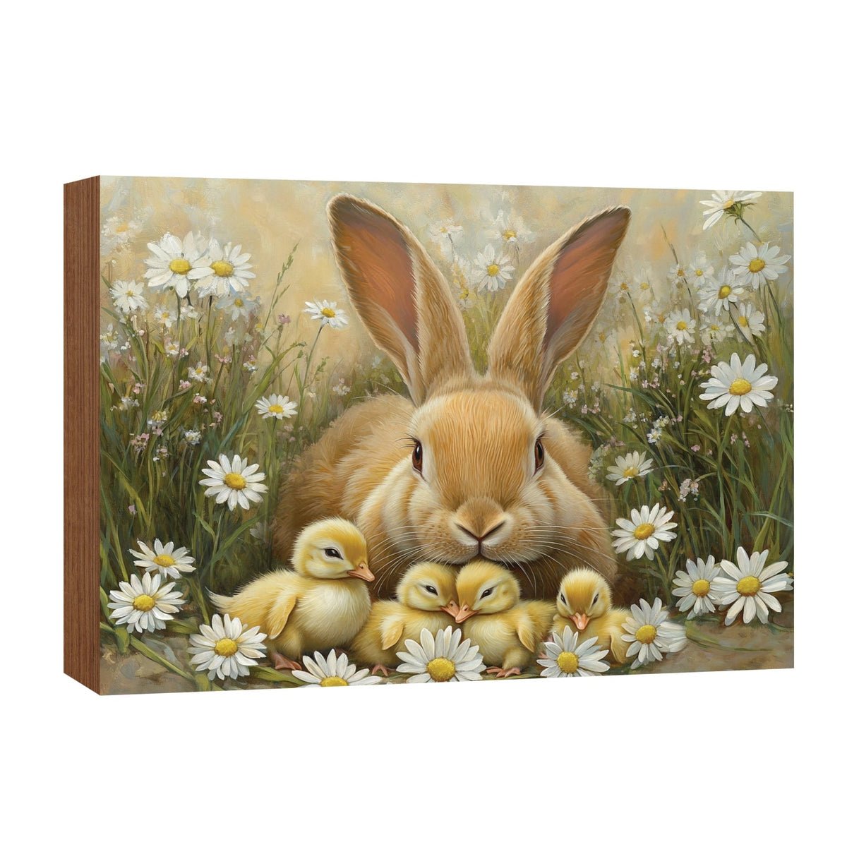 Spring Bunny Shelf Sitter 4.5x6 — Handcrafted Birch Wood Easter Shelf Décor | Bunny Gift for Her - LifeSong Milestones