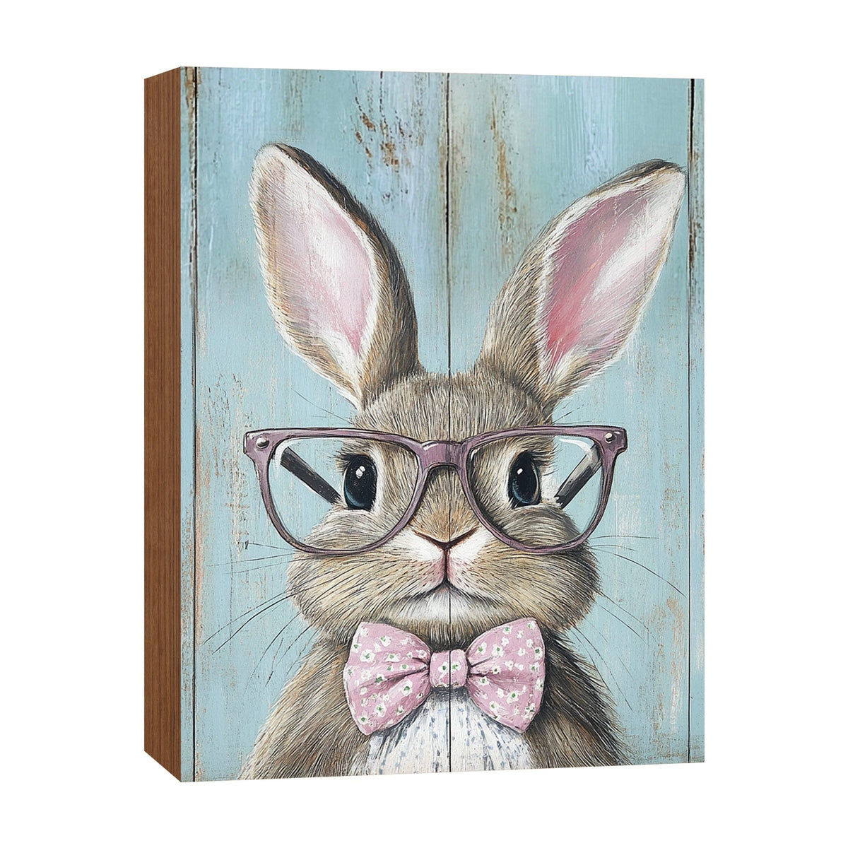 Spring Bunny Shelf Sitter 4.5x6 — Handcrafted Birch Wood Easter Shelf Décor | Bunny Gift for Her - LifeSong Milestones