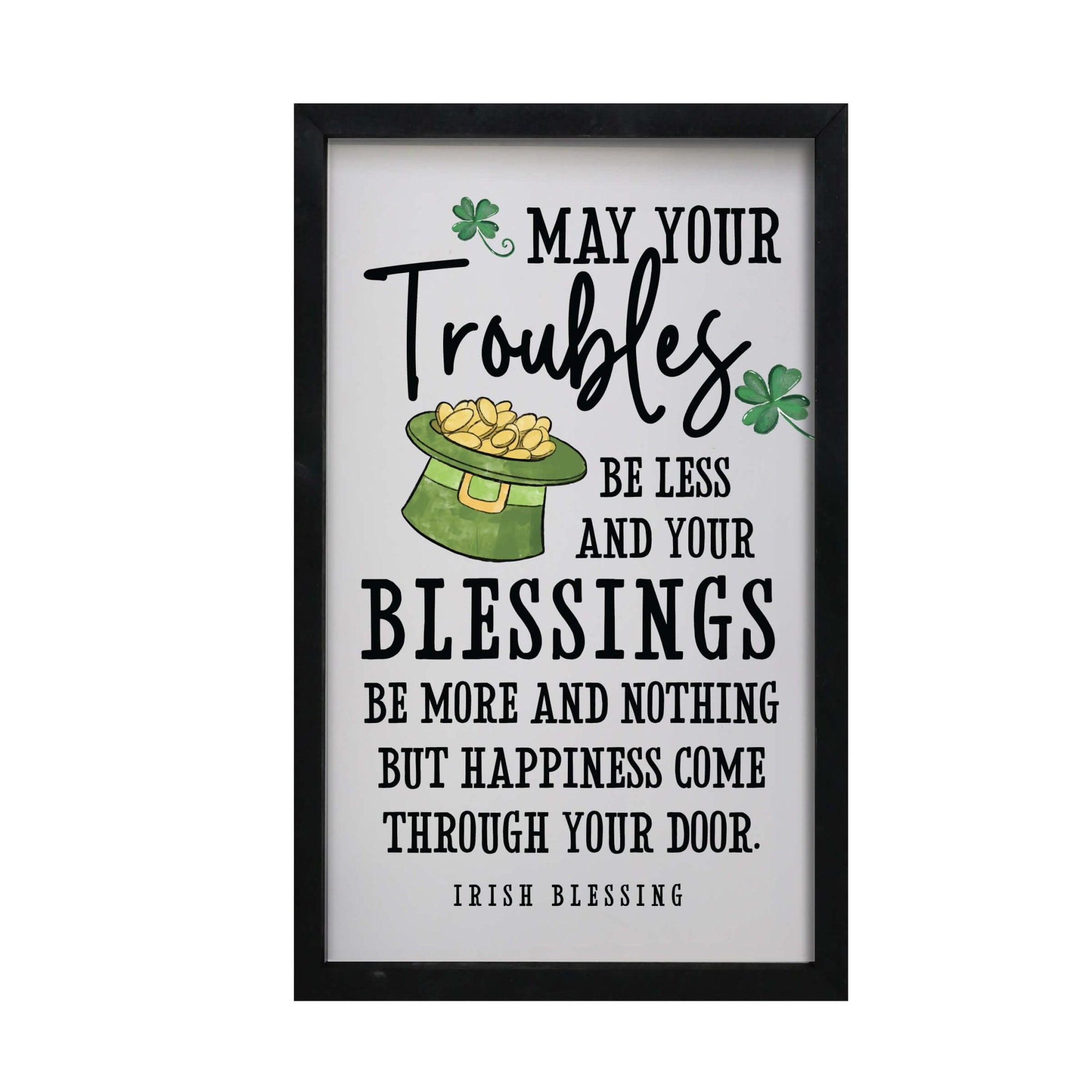 St. Patrick's Day Framed Shadow Box For Home Decor and Gift Ideas - LifeSong Milestones