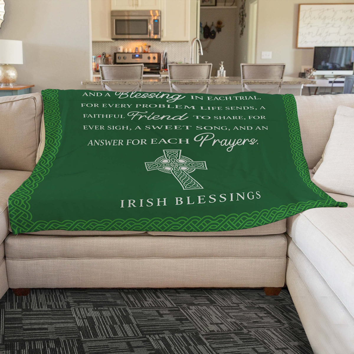 St. Patrick's Day Inspirational Soft And Lightweight Throw Blankets For Home Decor - Irish Blessing - LifeSong Milestones
