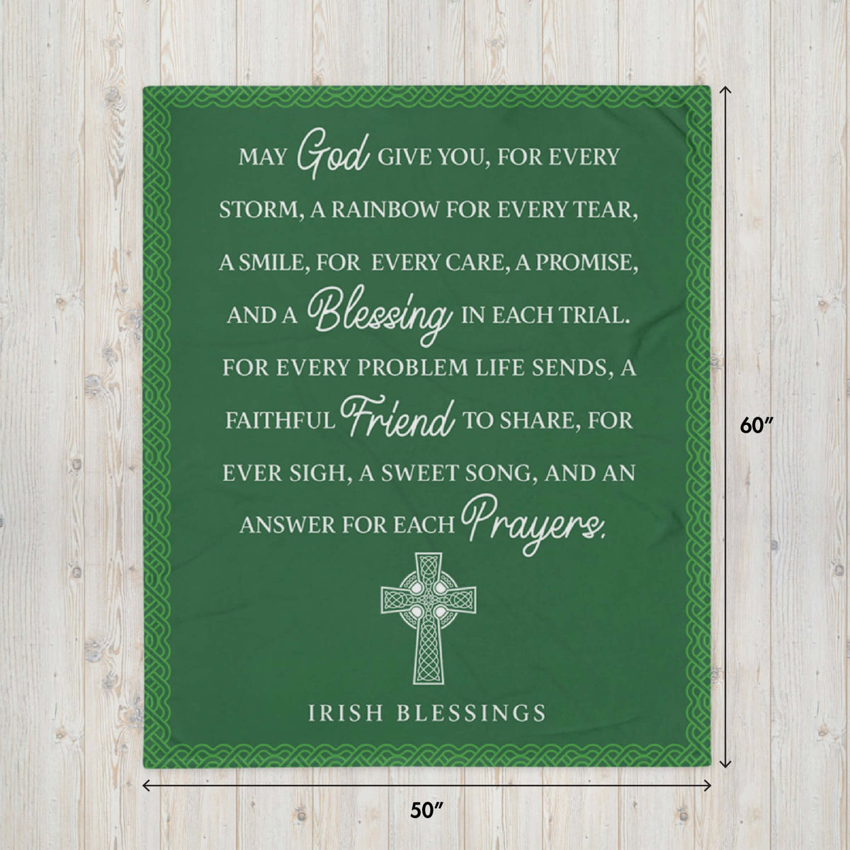 St. Patrick's Day Inspirational Soft And Lightweight Throw Blankets For Home Decor - Irish Blessing - LifeSong Milestones