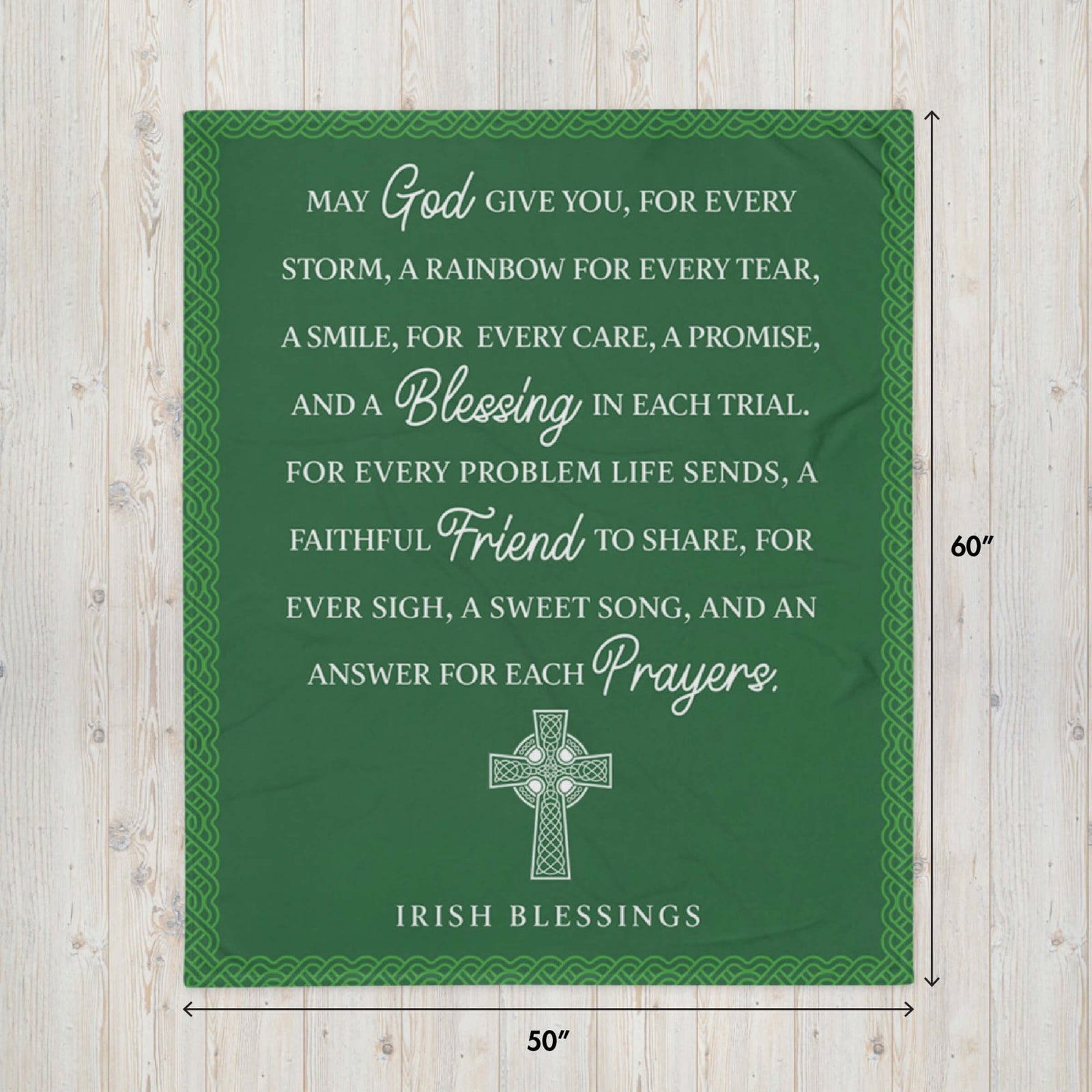 St. Patrick's Day Inspirational Soft And Lightweight Throw Blankets For Home Decor - Irish Blessing - LifeSong Milestones