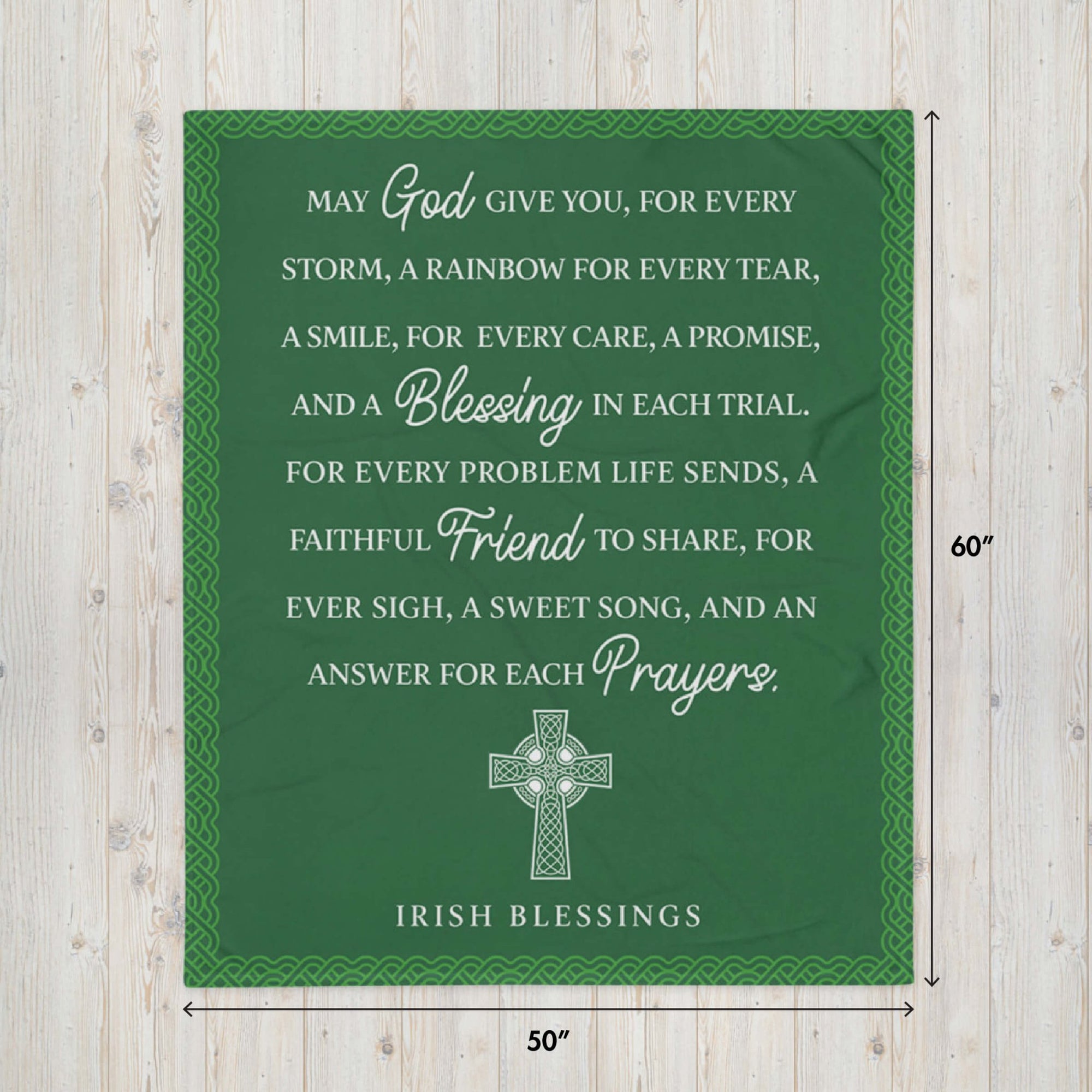 St. Patrick's Day Inspirational Soft And Lightweight Throw Blankets For Home Decor - Irish Blessing - LifeSong Milestones