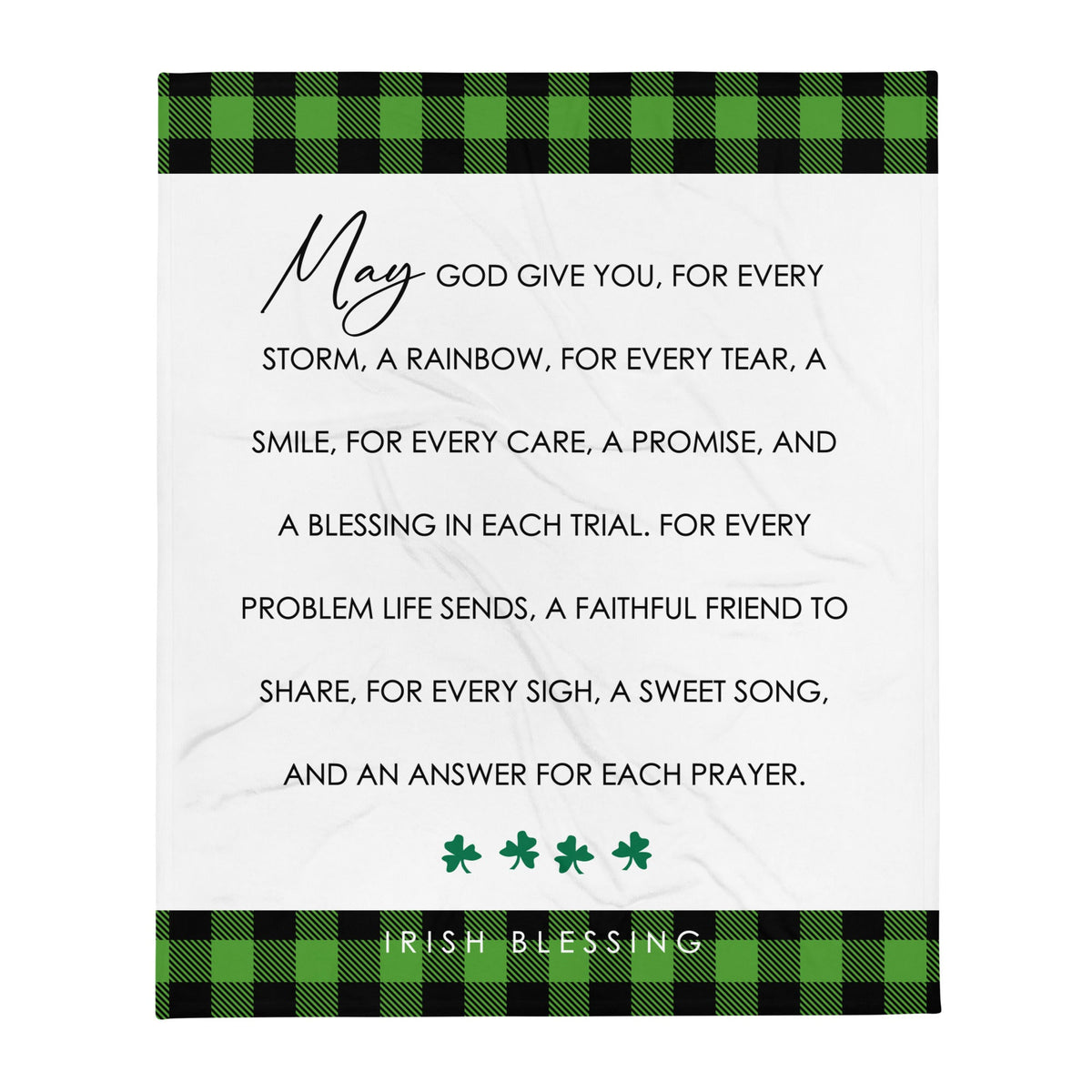 St. Patrick&#39;s Day Inspirational Soft And Lightweight Throw Blankets For Home Decor - May God Give You - LifeSong Milestones