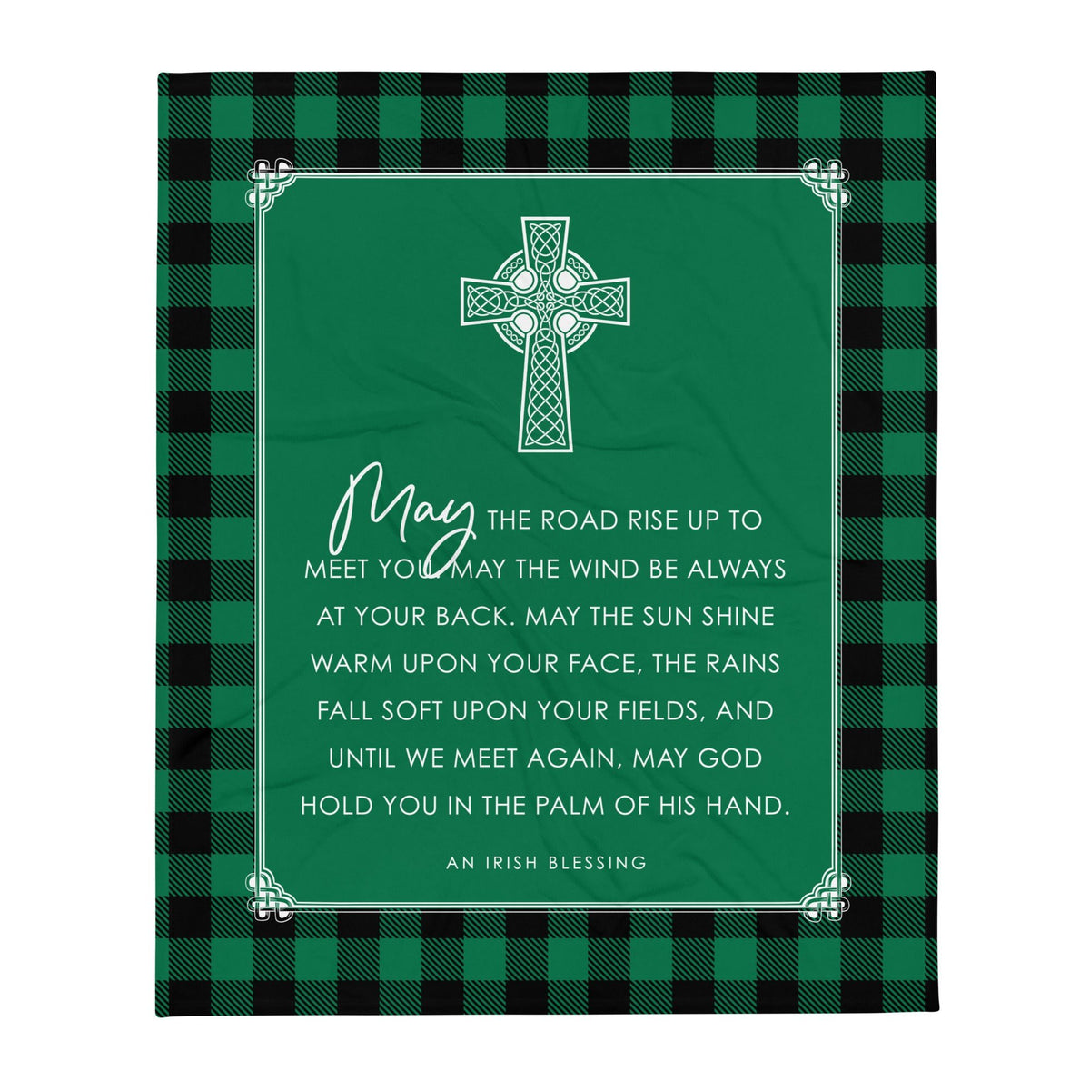 St. Patrick&#39;s Day Inspirational Soft And Lightweight Throw Blankets For Home Decor - May The Road Rise Up - LifeSong Milestones