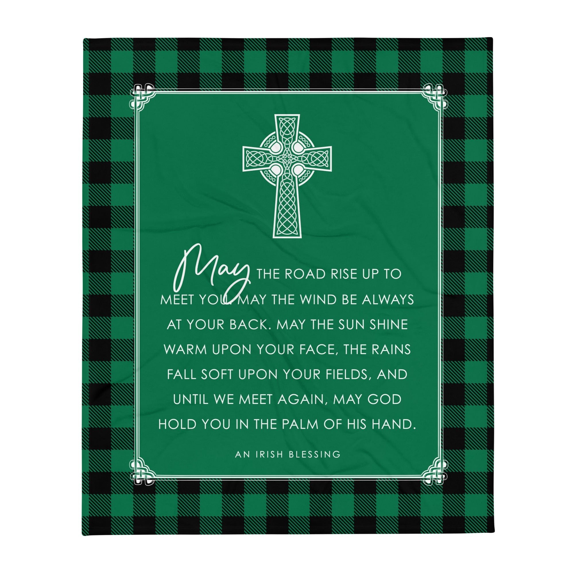St. Patrick's Day Inspirational Soft And Lightweight Throw Blankets For Home Decor - May The Road Rise Up - LifeSong Milestones