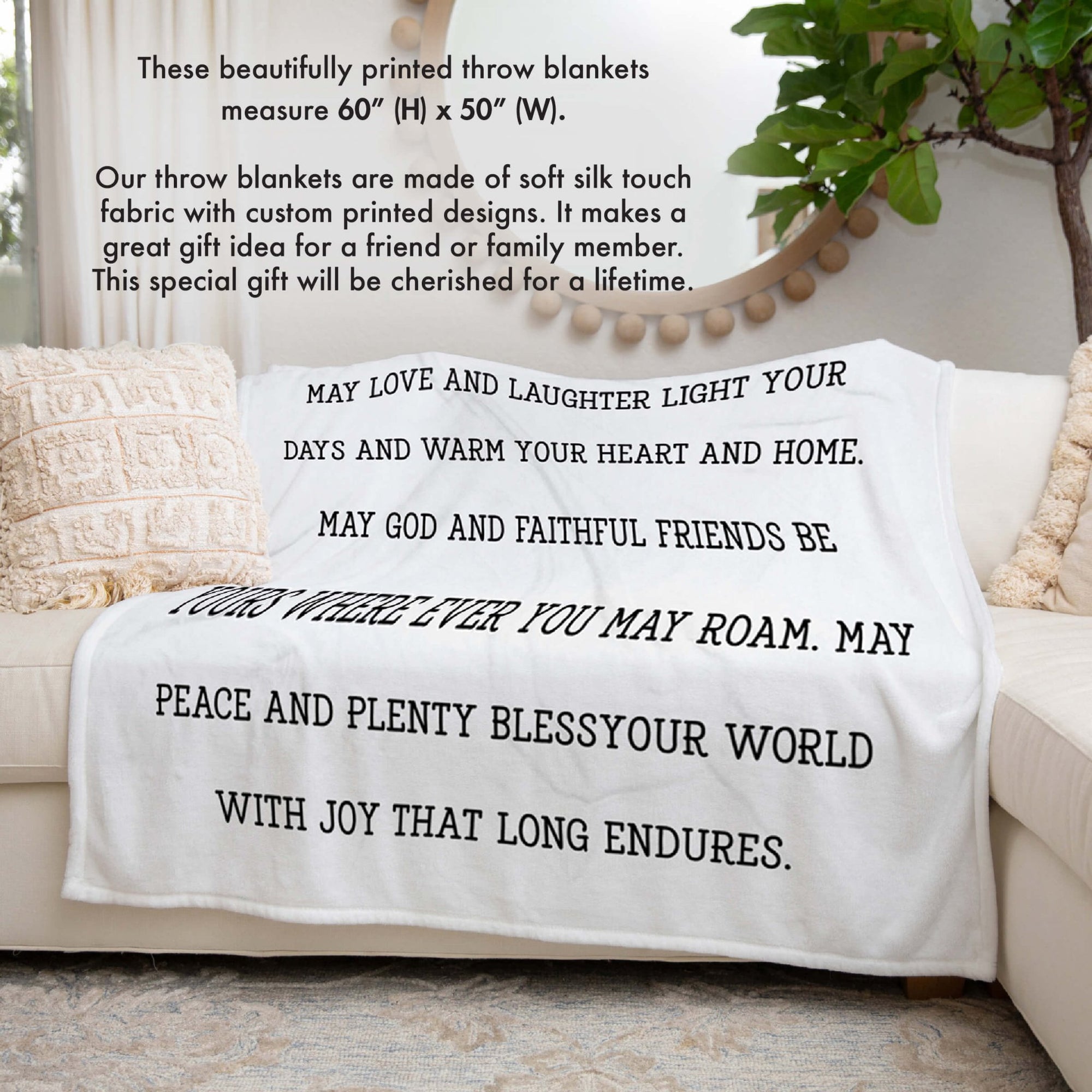 St. Patrick's Day Inspirational Soft And Lightweight Throw Blankets For Home Decor - Old Irish Blessings - LifeSong Milestones