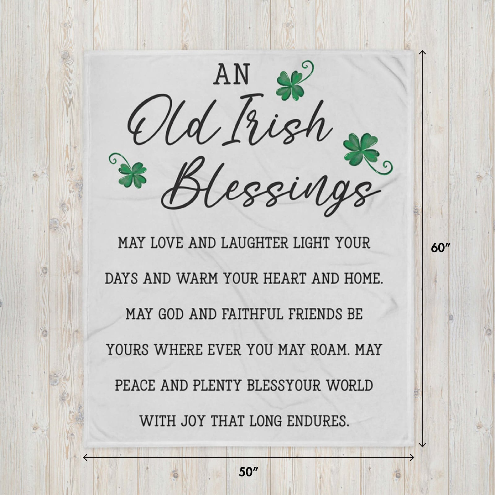 St. Patrick's Day Inspirational Soft And Lightweight Throw Blankets For Home Decor - Old Irish Blessings - LifeSong Milestones