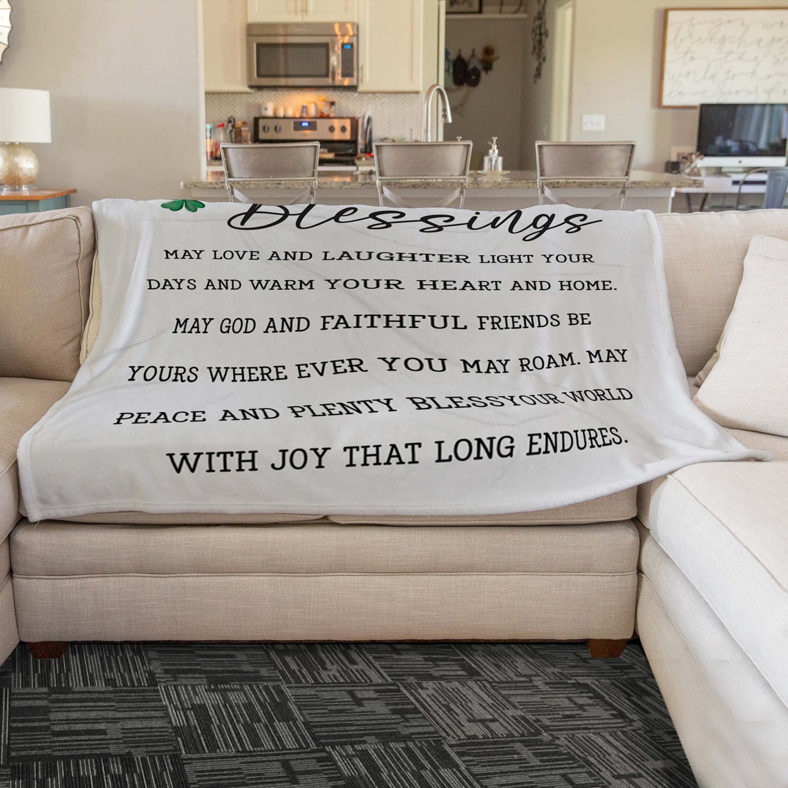 St. Patrick's Day Inspirational Soft And Lightweight Throw Blankets For Home Decor - Old Irish Blessings - LifeSong Milestones