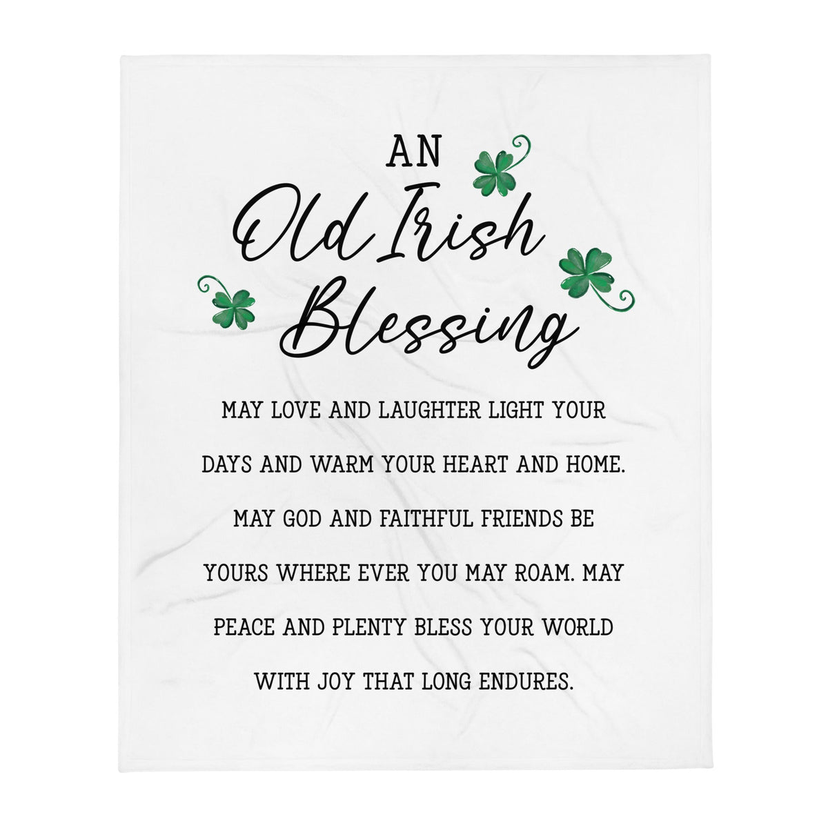 St. Patrick&#39;s Day Inspirational Soft And Lightweight Throw Blankets For Home Decor - Old Irish Blessings - LifeSong Milestones