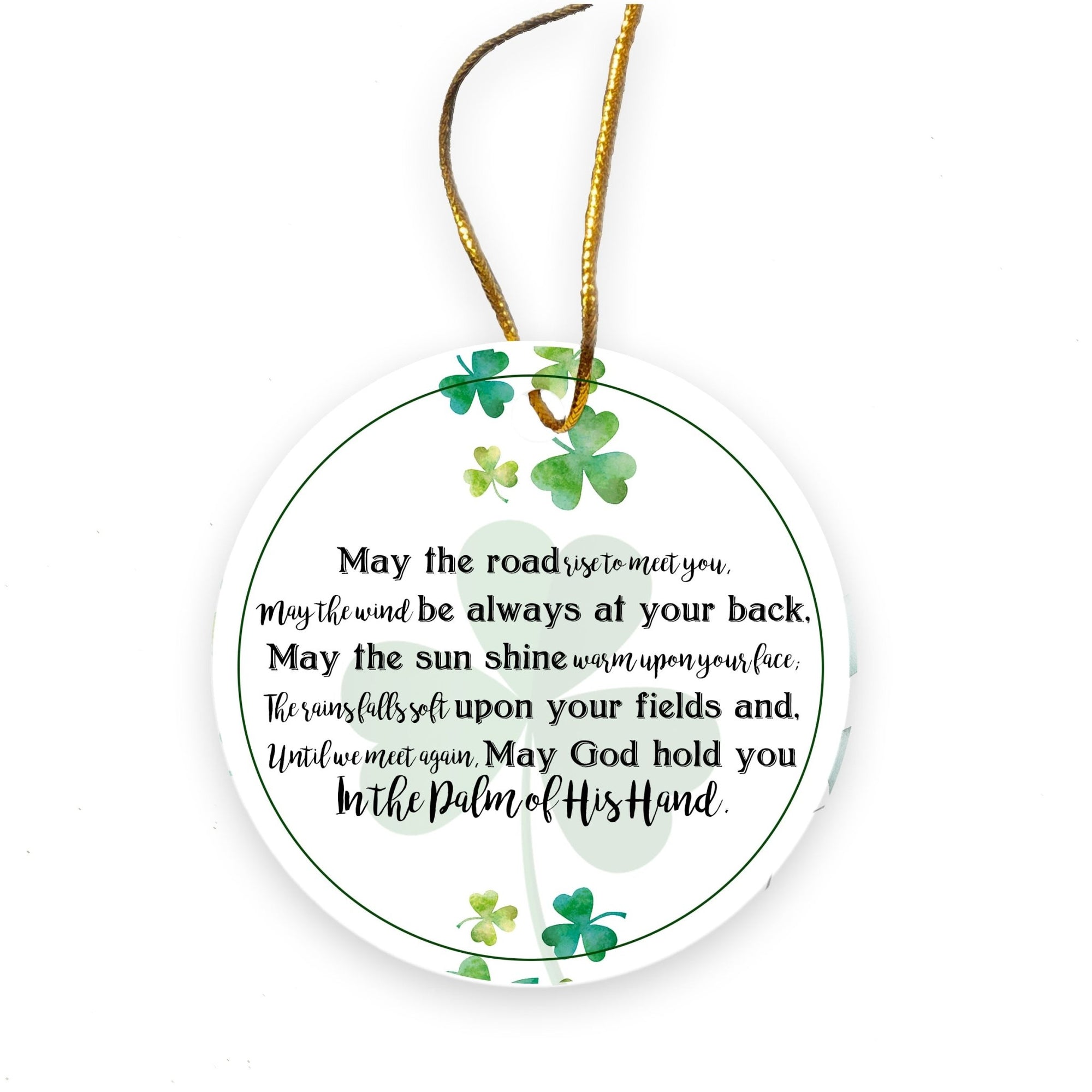 St. Patrick's Day Irish Everyday Ceramic Round Ornament 2.75in May The Road Rise - LifeSong Milestones