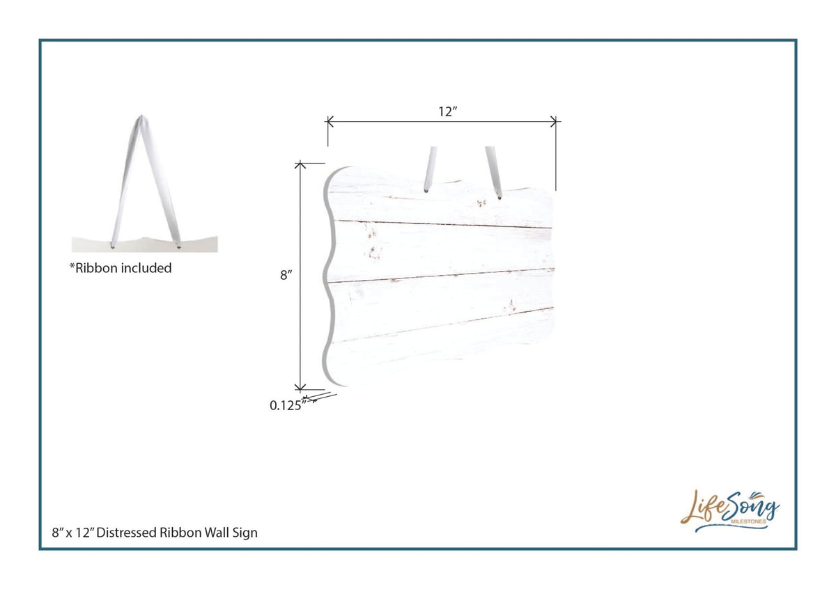 St. Patrick’s Day Irish Everyday Distressed Ribbon Wall Sign 8x12 - An Old Irish Blessing - LifeSong Milestones