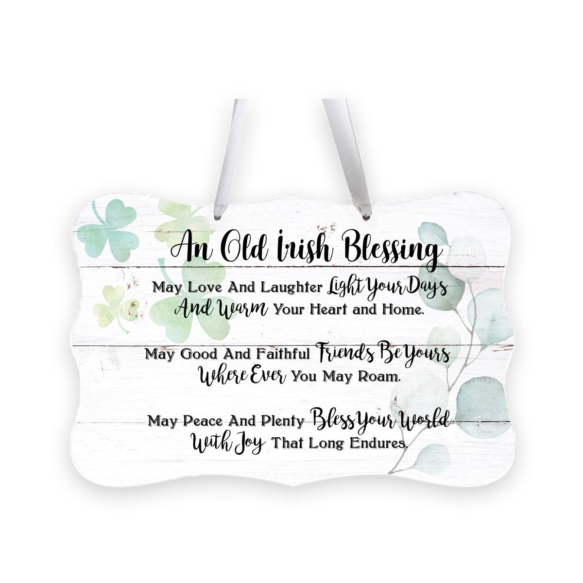 St. Patrick’s Day Irish Everyday Distressed Ribbon Wall Sign 8x12 - An Old Irish Blessing - LifeSong Milestones