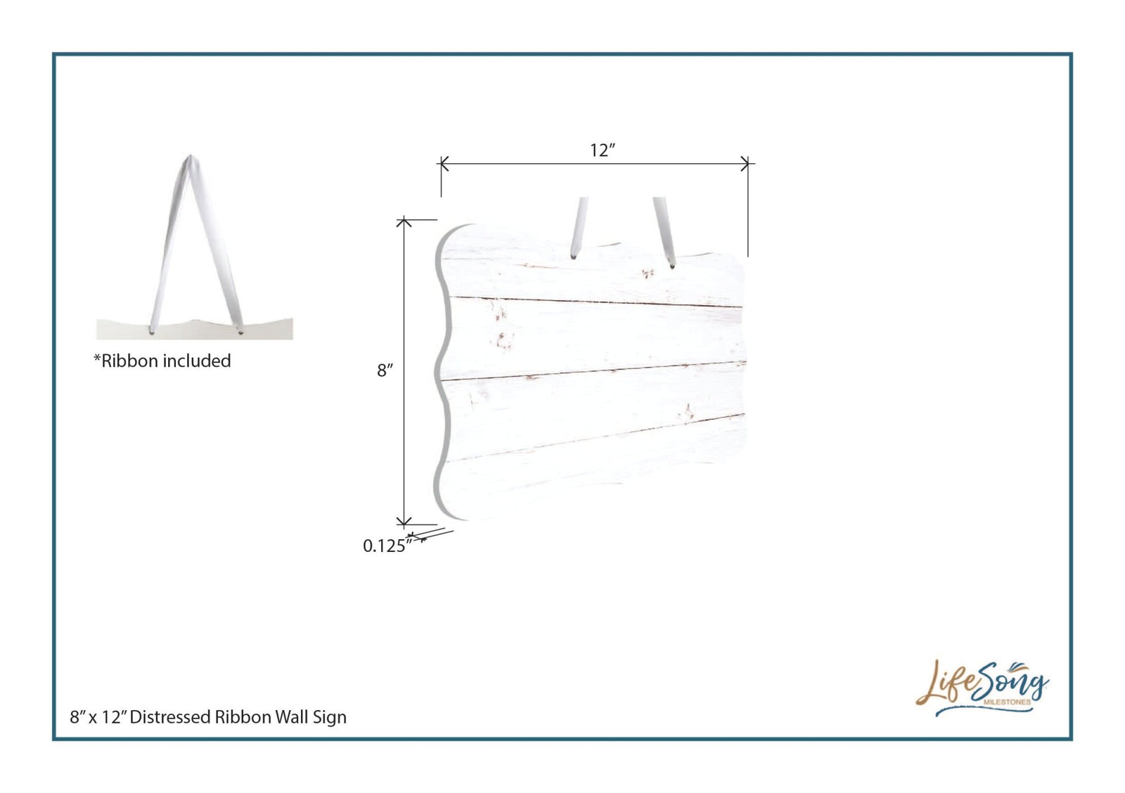 St. Patrick’s Day Irish Everyday Distressed Ribbon Wall Sign 8x12 - May You Live A Long - LifeSong Milestones