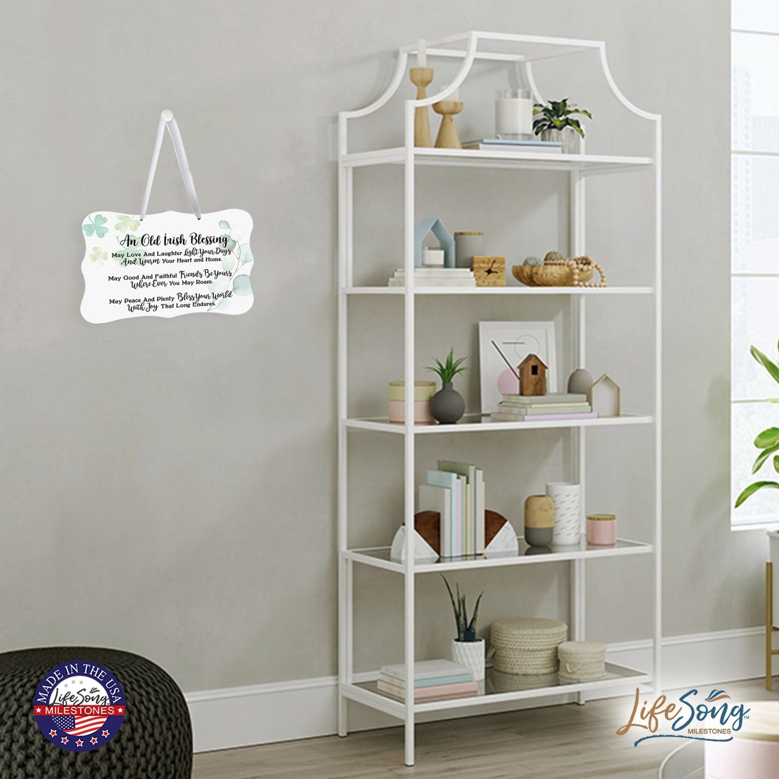 St. Patrick’s Day Irish Everyday Ribbon Wall Sign 8x12 - An Old Irish Blessing - LifeSong Milestones