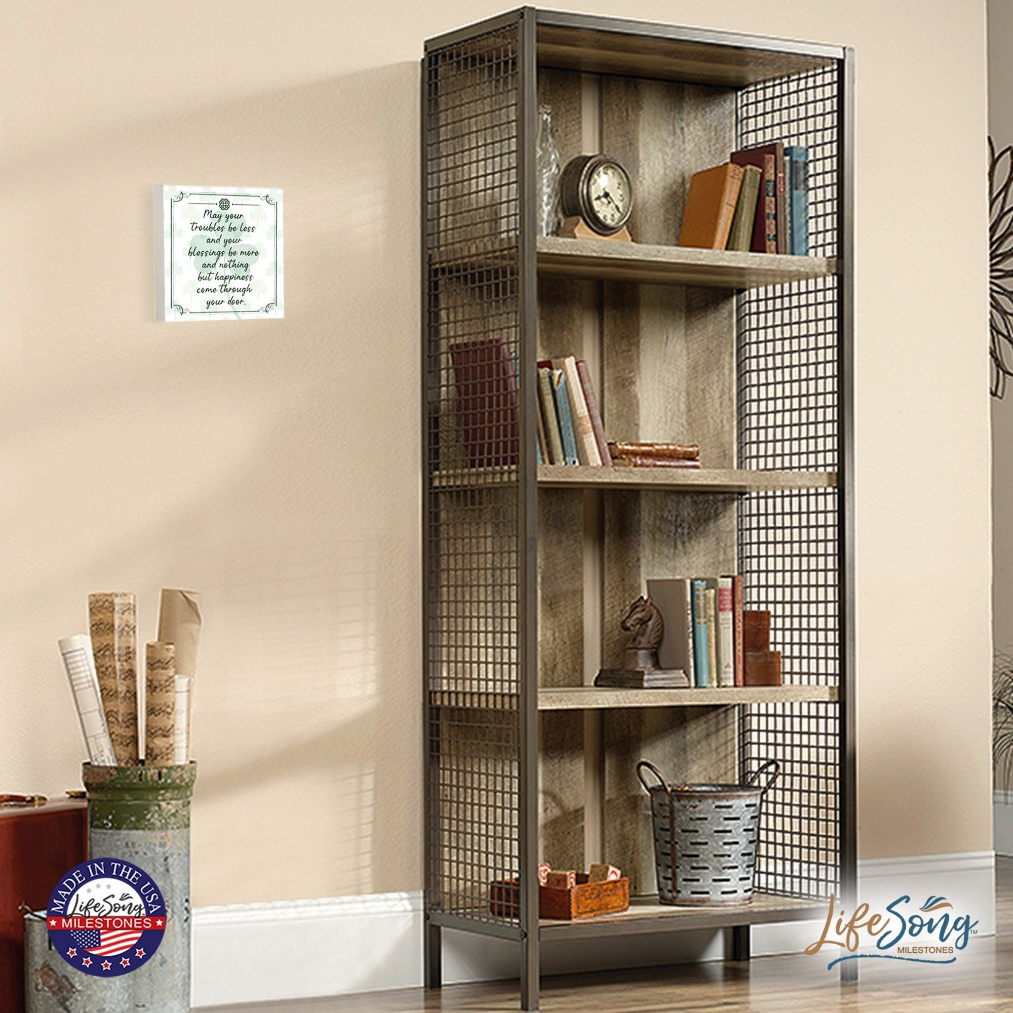 St. Patrick's Day Irish Everyday Shadow Box 6x6 - May Your Trouble Be Less - LifeSong Milestones