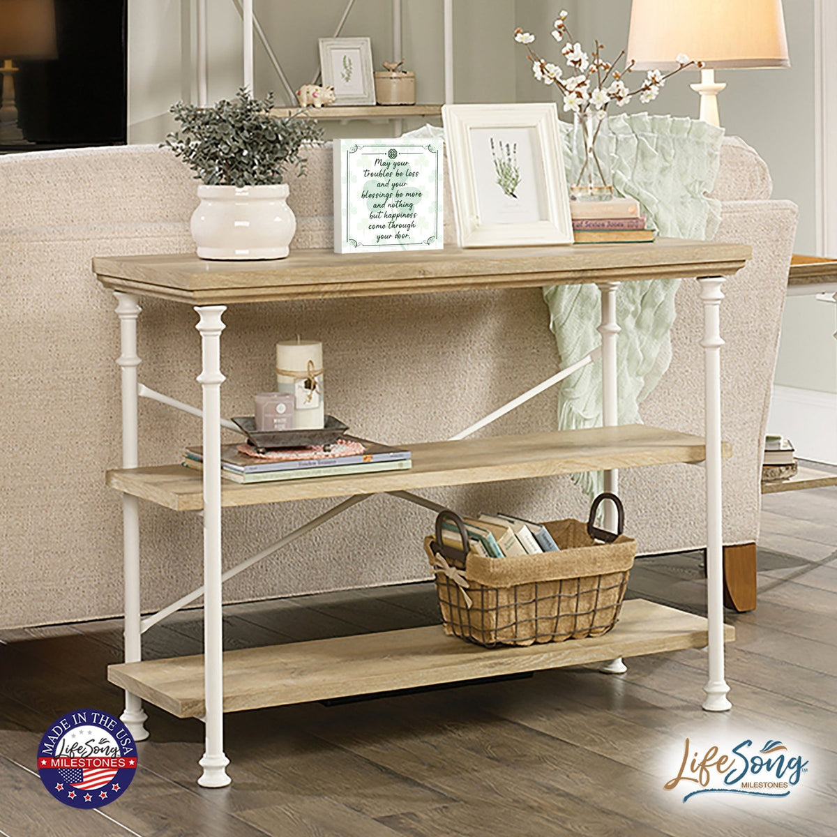 St. Patrick's Day Irish Everyday Shadow Box 6x6 - May Your Trouble Be Less - LifeSong Milestones