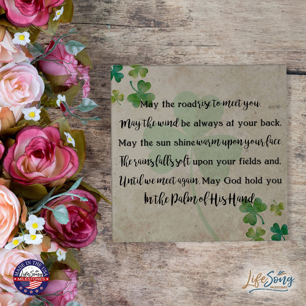 St. Patrick's Day Irish Everyday Trivet 5.75x5.75 - May The Road Rise - LifeSong Milestones