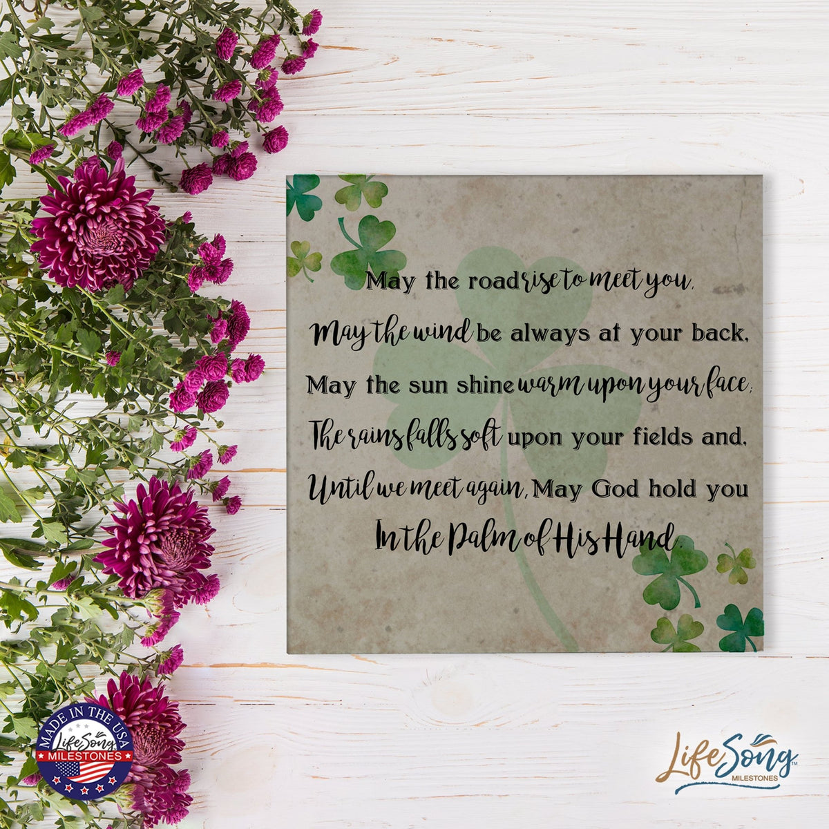 St. Patrick's Day Irish Everyday Trivet 5.75x5.75 - May The Road Rise - LifeSong Milestones