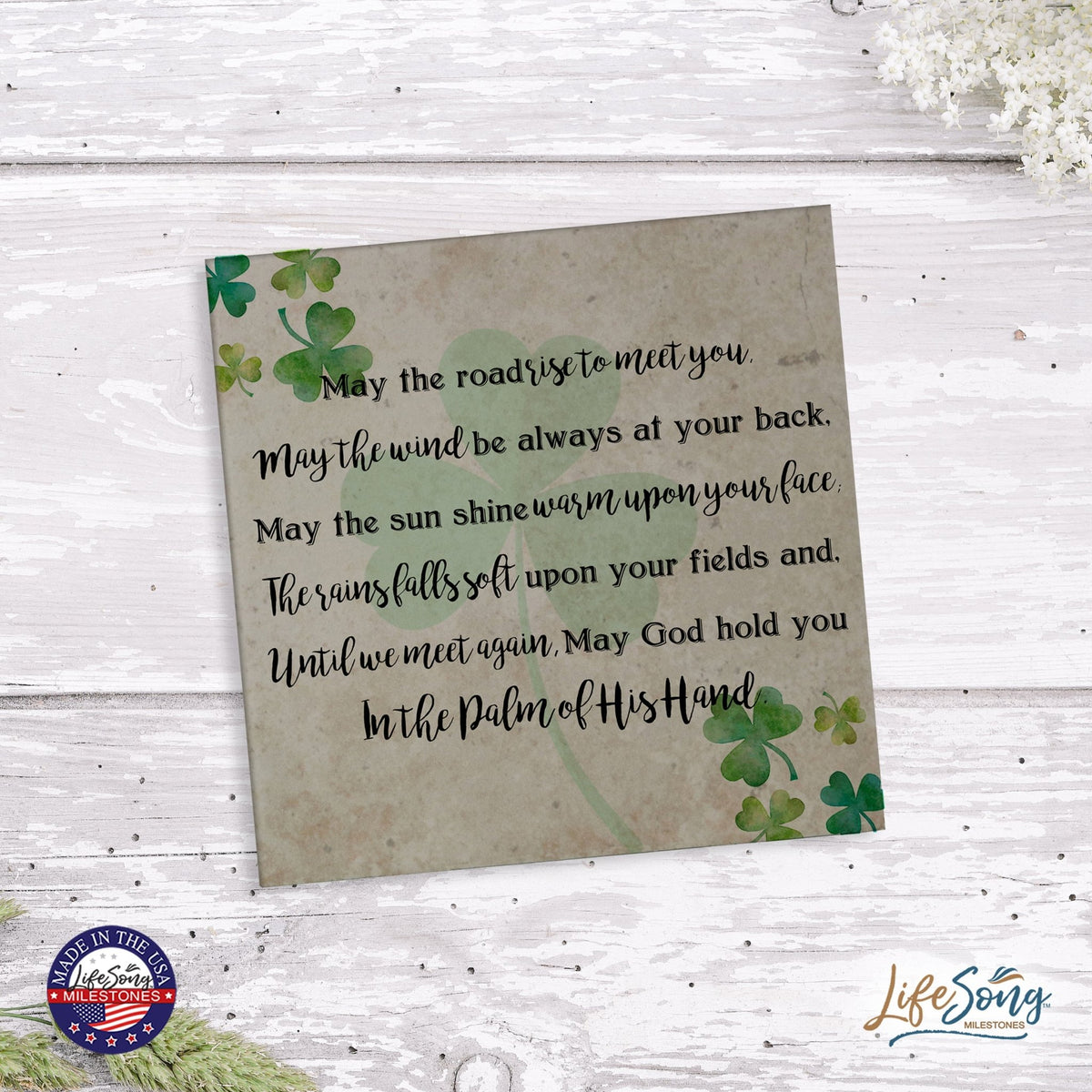 St. Patrick's Day Irish Everyday Trivet 5.75x5.75 - May The Road Rise - LifeSong Milestones