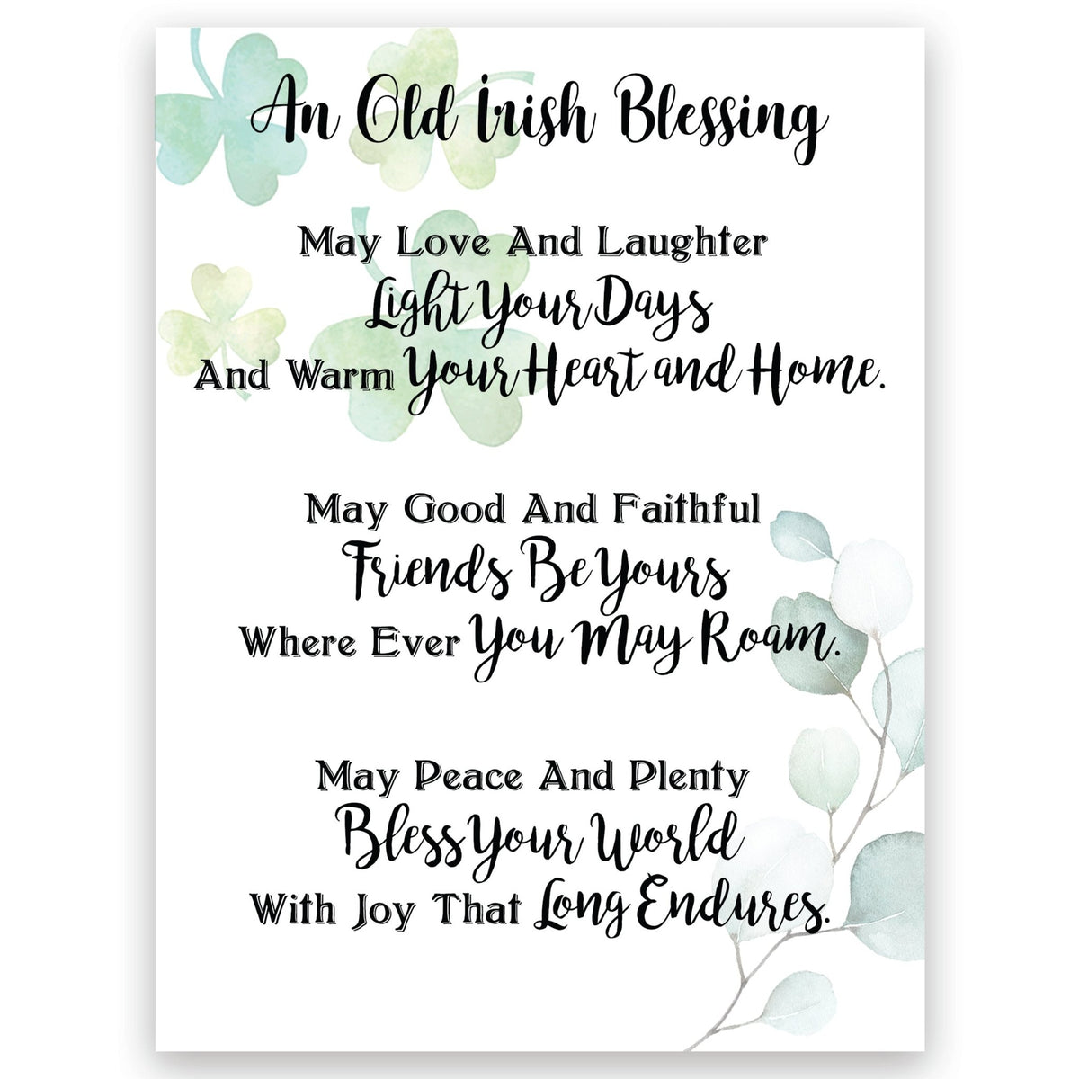 St. Patrick’s Day Irish Everyday Wooden Wall Plaque 6x8 - An Old Irish Blessing - LifeSong Milestones