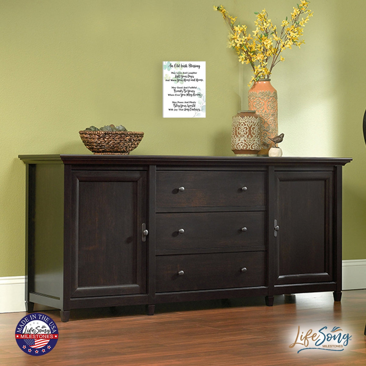 St. Patrick’s Day Irish Everyday Wooden Wall Plaque 6x8 - An Old Irish Blessing - LifeSong Milestones