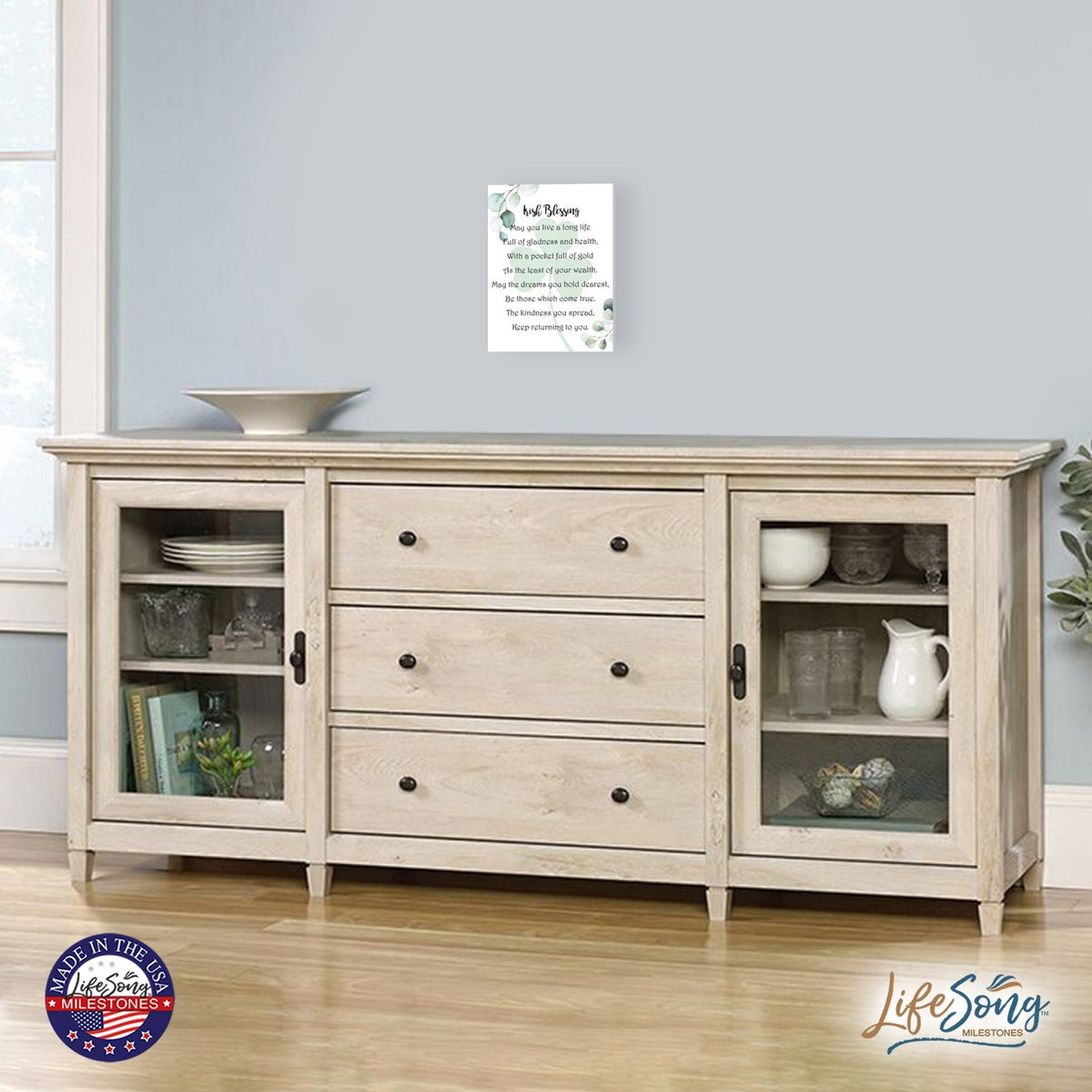 St. Patrick’s Day Irish Everyday Wooden Wall Plaque 6x8 - May You Live A Long - LifeSong Milestones