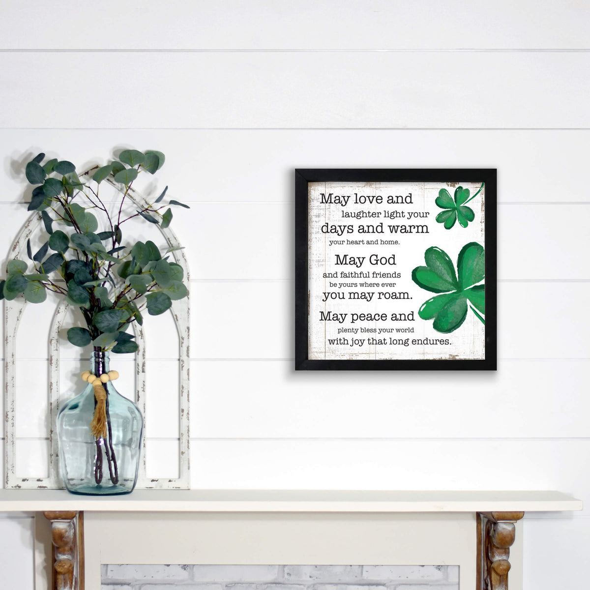 St. Patrick's Day Modern Wooden Framed Shadow Box Home Décor Gift - LifeSong Milestones