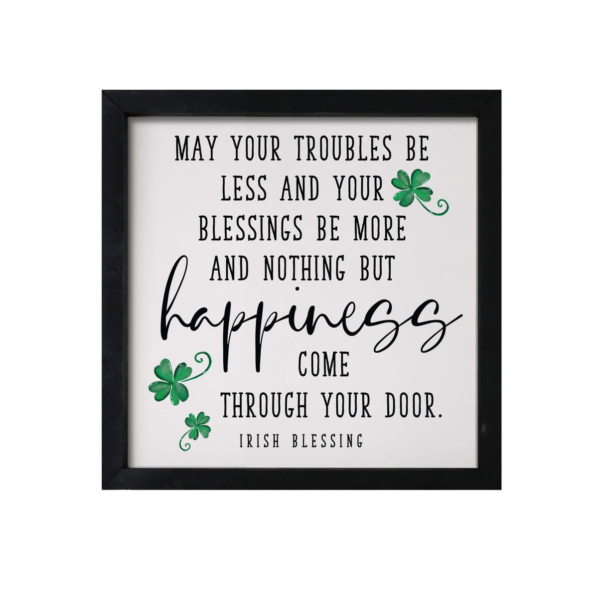 St. Patrick's Day Modern Wooden Framed Shadow Box Home Décor Gift - LifeSong Milestones