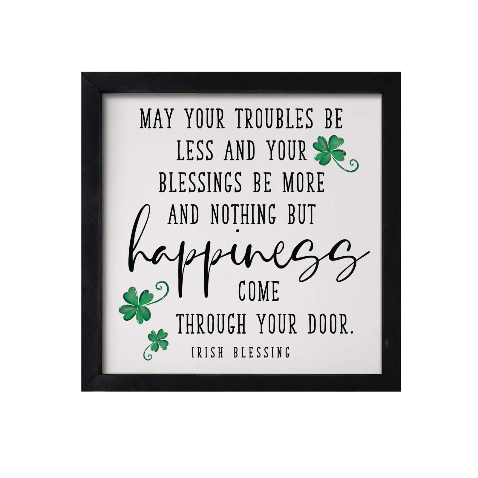 St. Patrick's Day Modern Wooden Framed Shadow Box Home Décor Gift - LifeSong Milestones