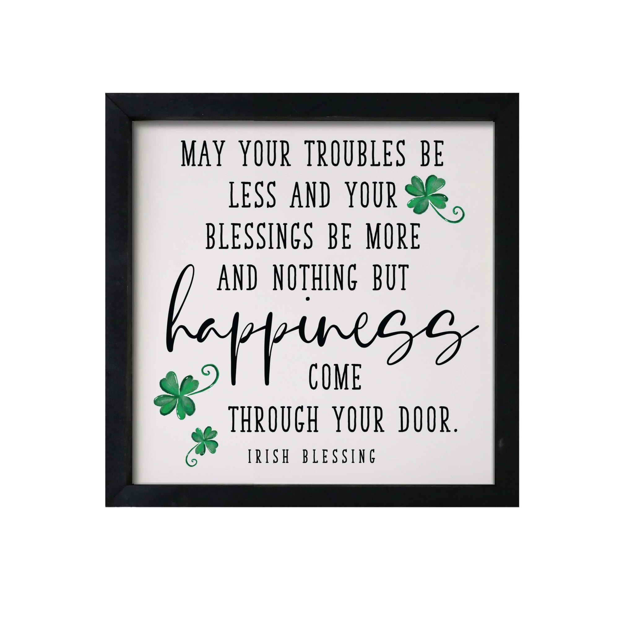 St. Patrick's Day Modern Wooden Framed Shadow Box Home Décor Gift - LifeSong Milestones